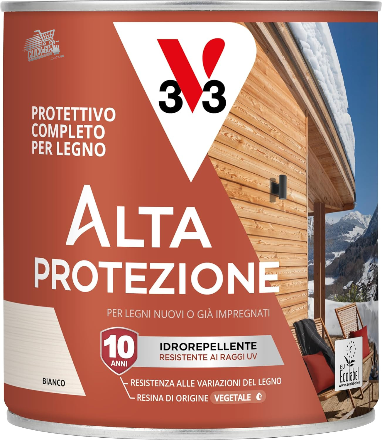 Outdoor Wood Protector Indoor White Water Impregnating Anti-Drip V33 75ml