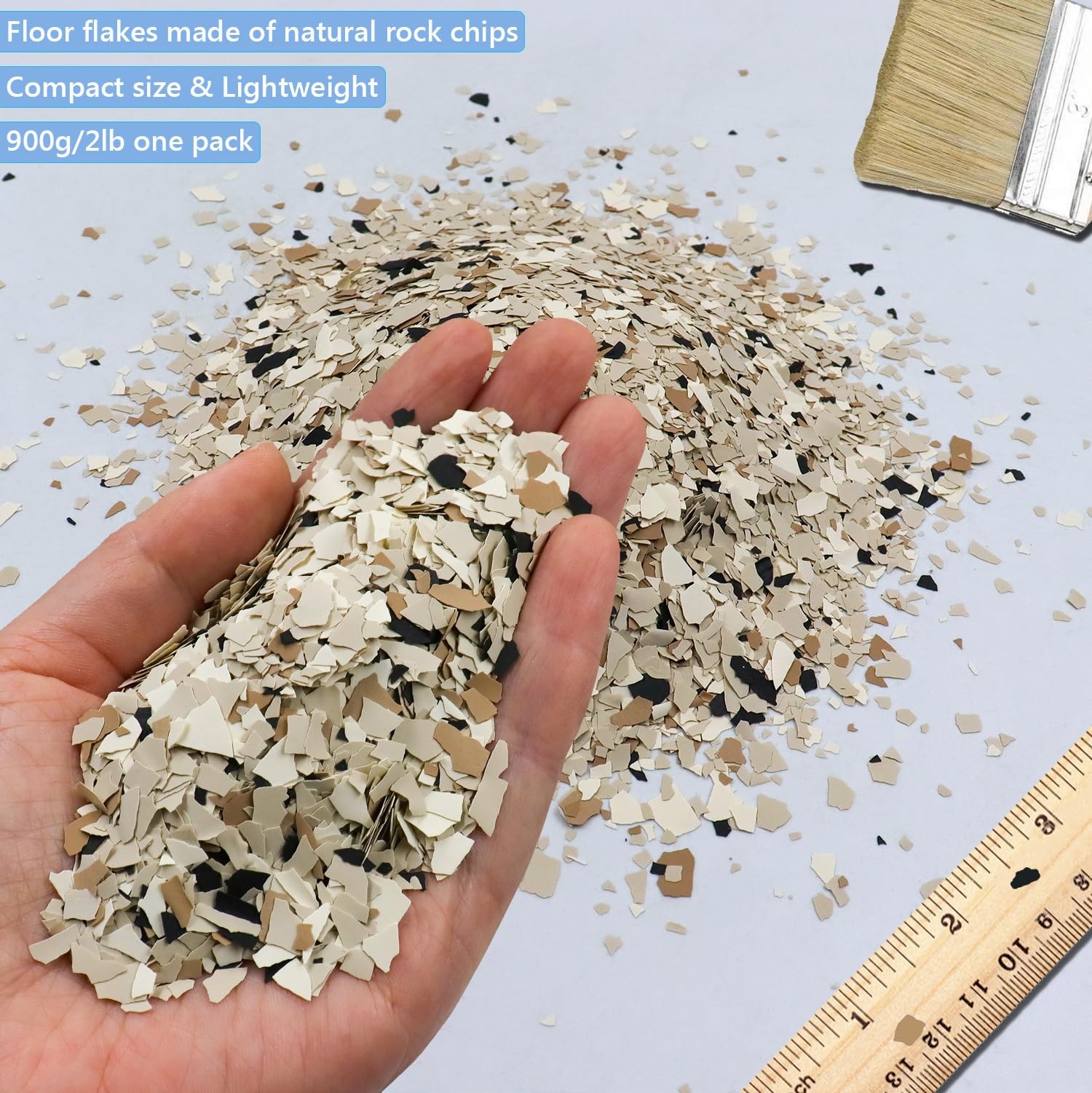 900G/2Lb Decorative Color Chips Blend Epoxy Floor Flakes Garage Floor Paint F…