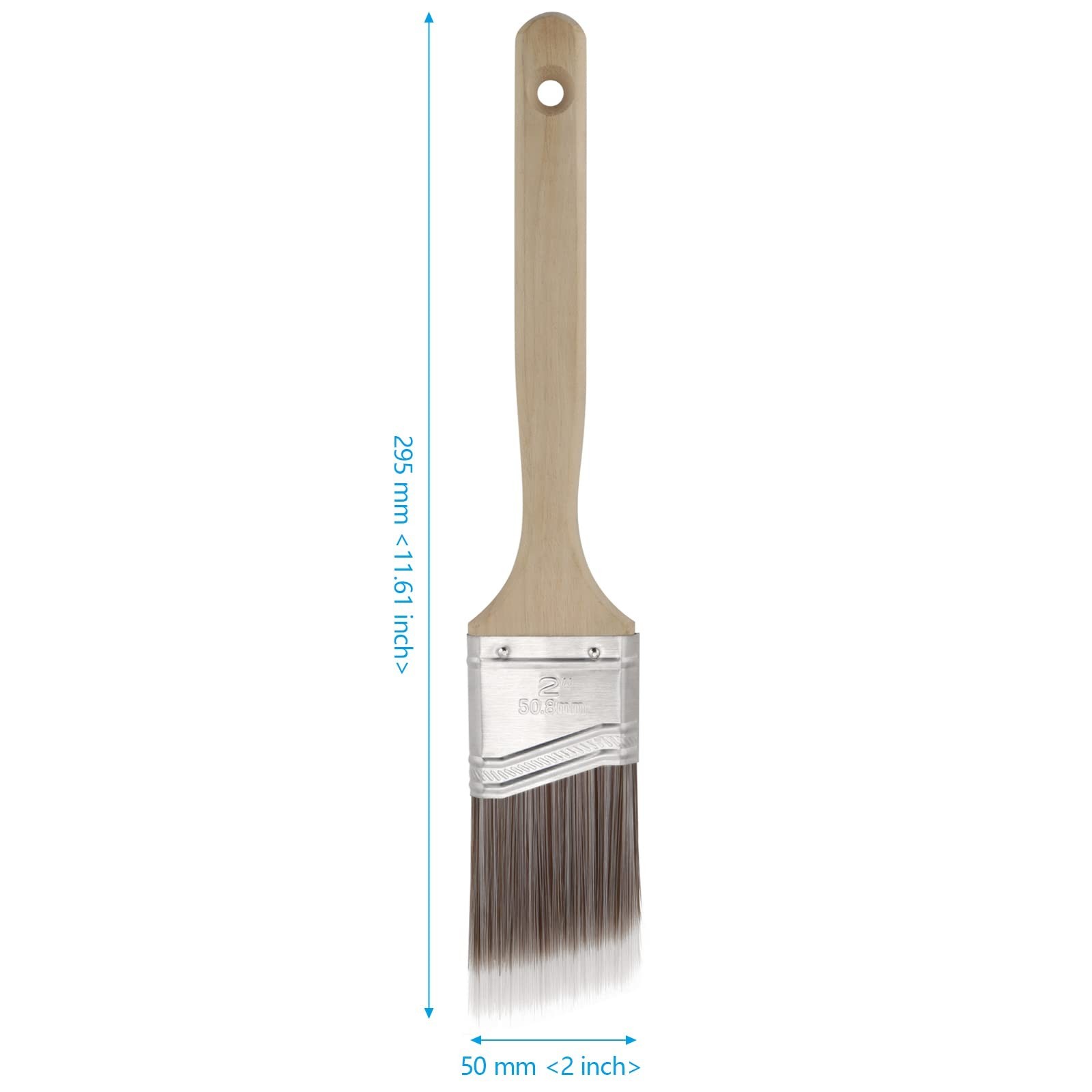 20 PCS 2 Inch Angle Paint Brushes for Acrylics, Stains, Interior & Exterior Use