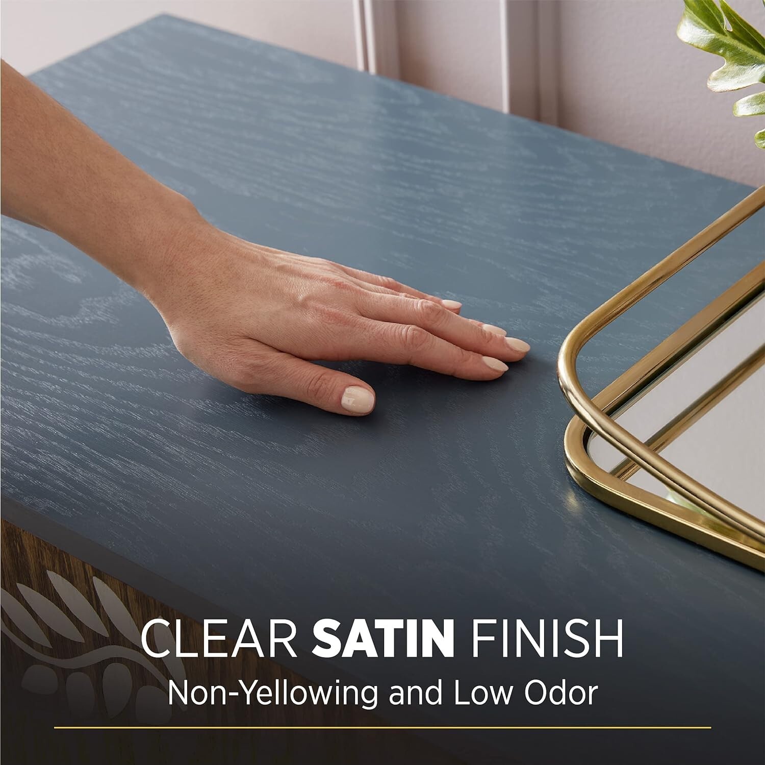Ultra-Fast Drying Clear Satin Polycrylic Finish for Interior Wood – 1 Qt