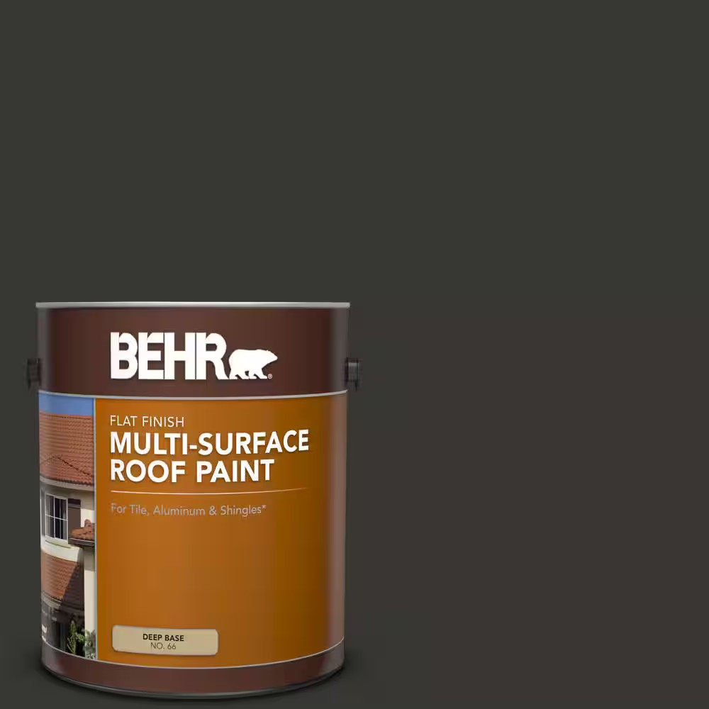 1 Gal. Black Flat Multi-Surface Exterior Roof Paint
