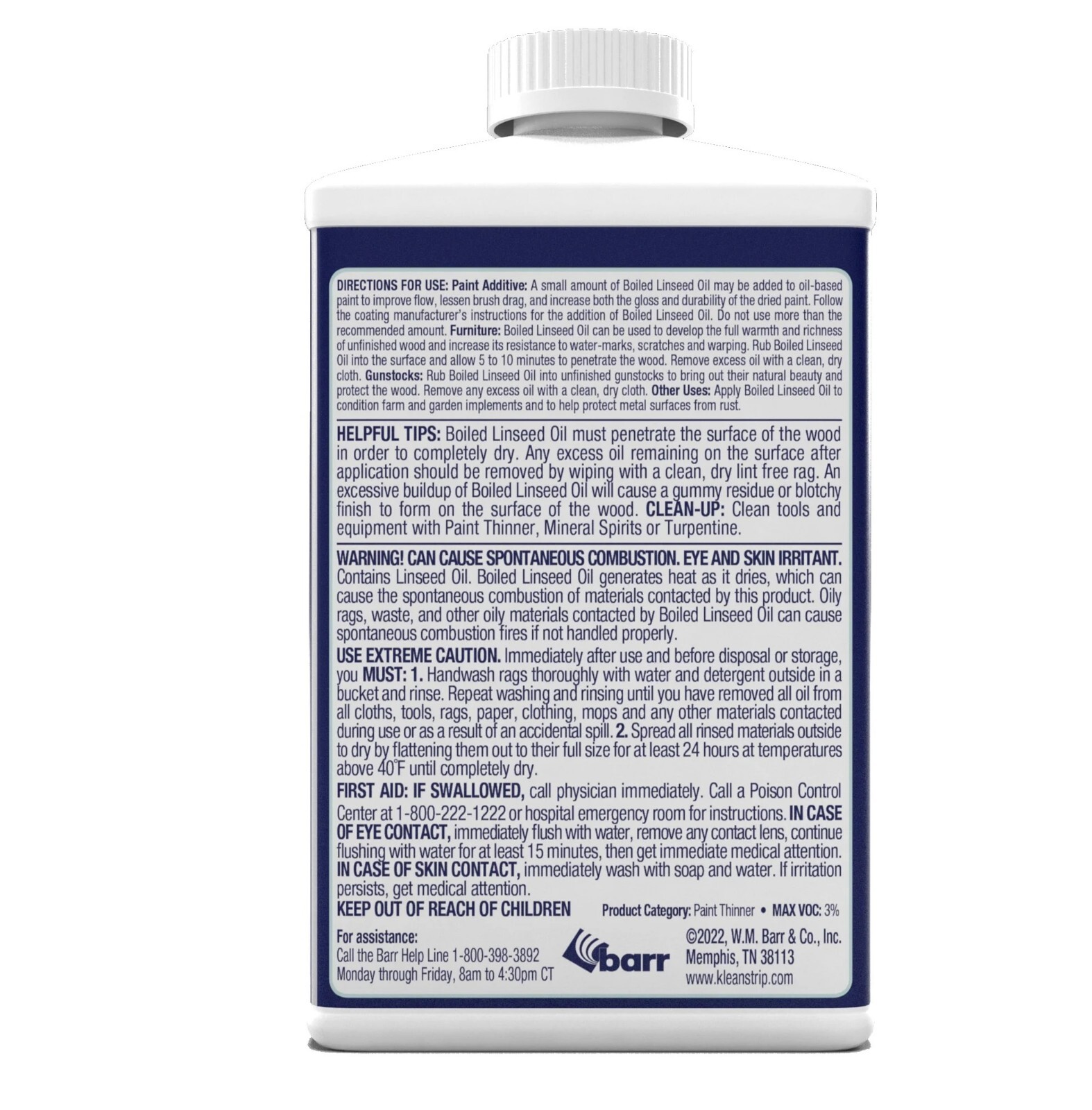 Klean-Strip Boiled Linseed Oil, 1 Quart
