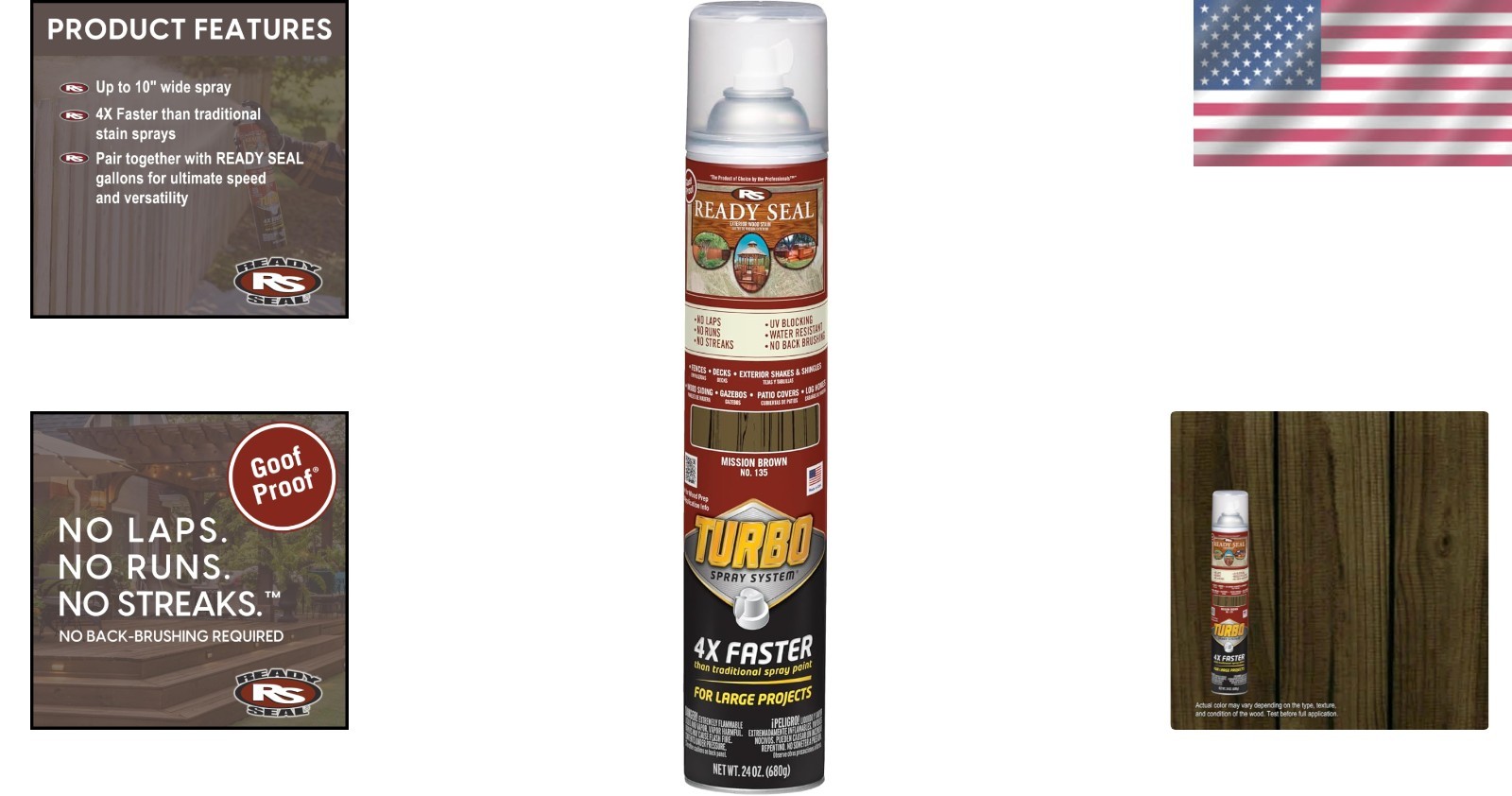Turbo Spray System Stain & Sealer – Mission Brown – 24oz