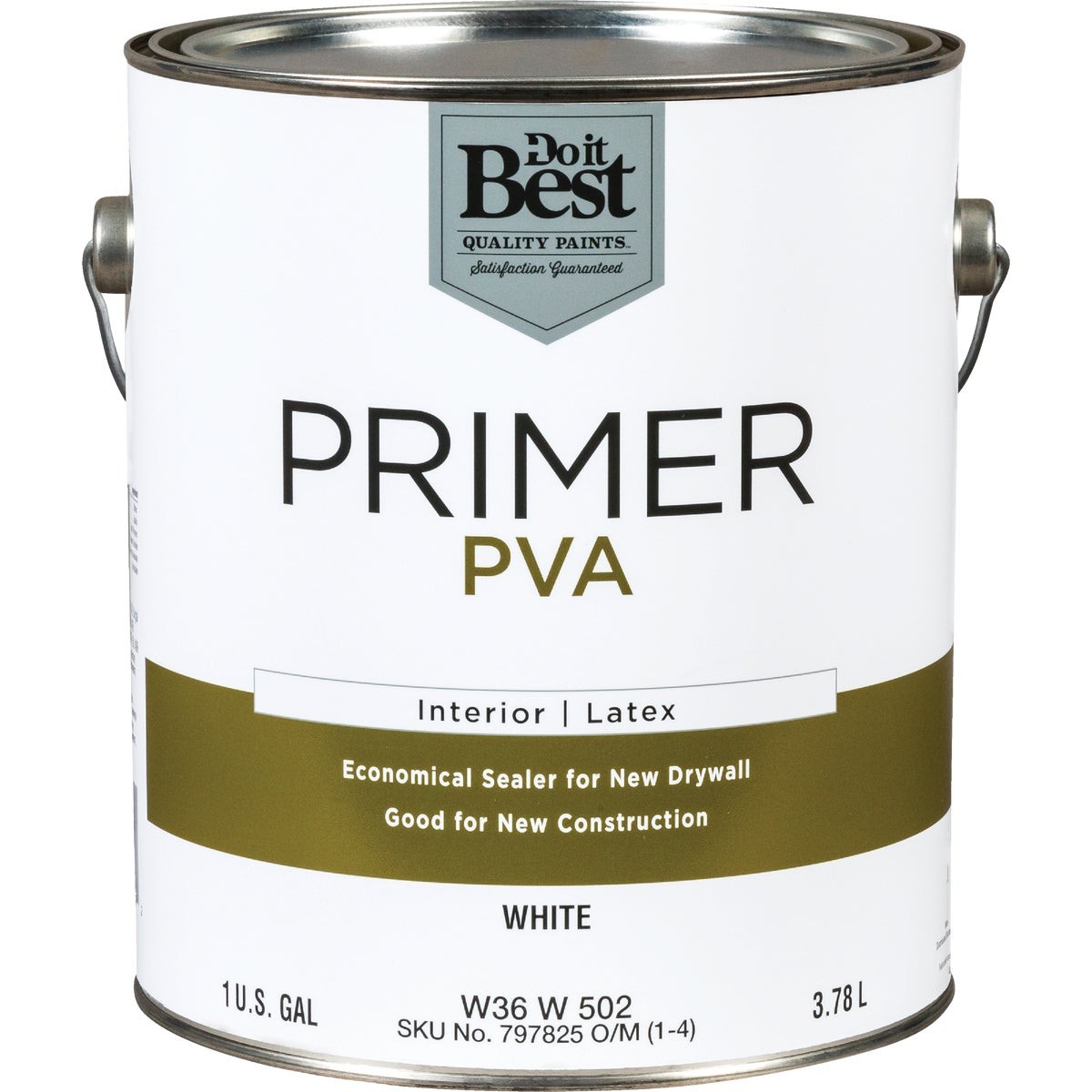 Do it Best PVA Interior Latex Drywall Primer, White, 1 Gal. W36W00502-16 SIM