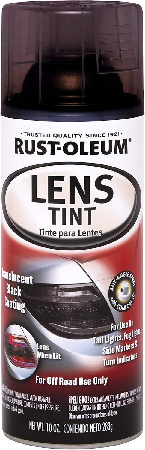 Rust Oleum Automotive Lens Tint 10 Ounce Black Spray For Tail Lights Indicator