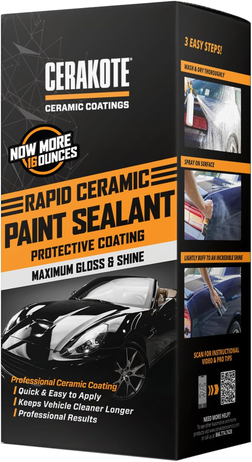 CERAKOTE® Rapid Ceramic Paint Sealant Spray (16 Oz.) – Maximum Gloss & Shine – E