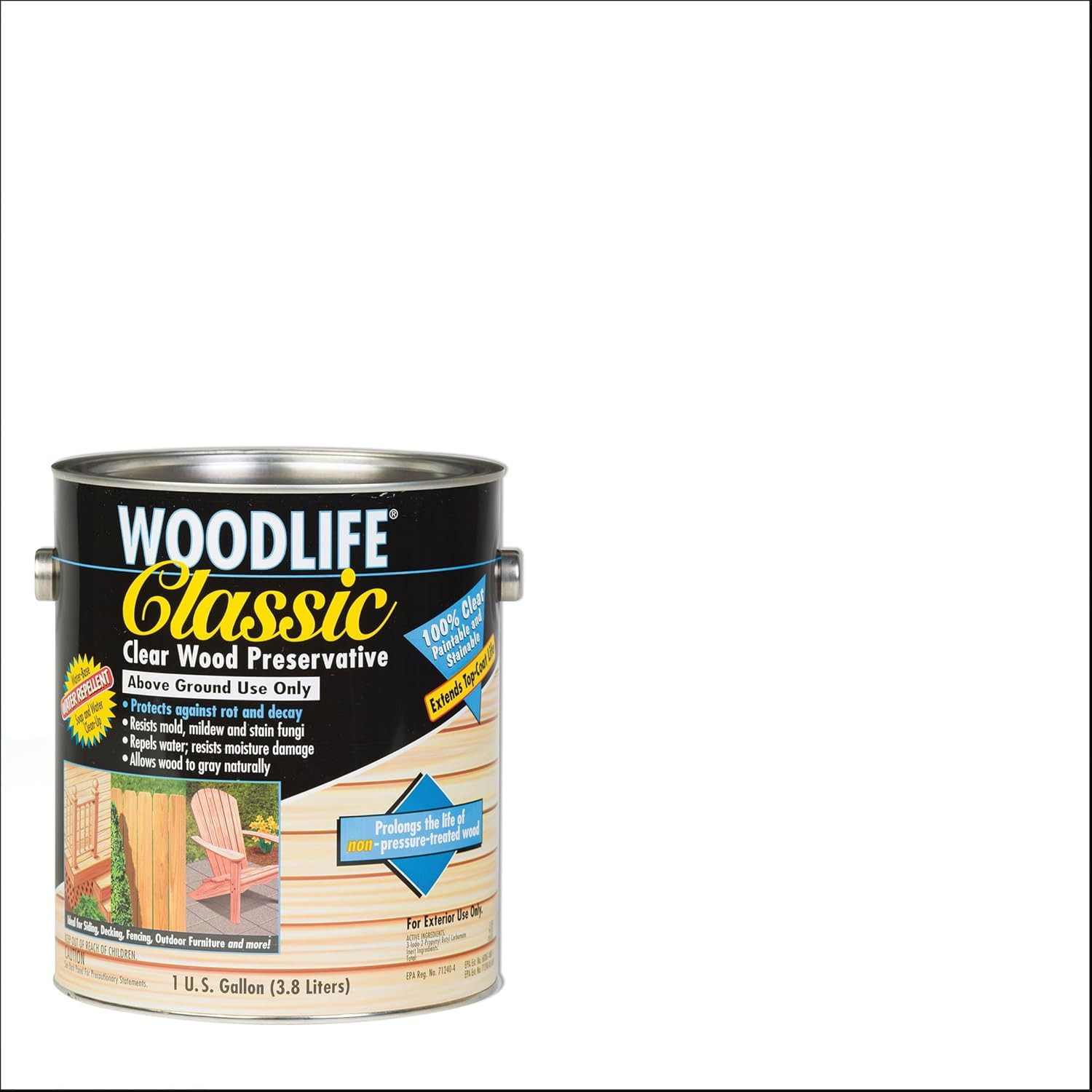 WOODLIFE Classic Clear Wood Preservative – 4 Gallon Pack for Superior Defense