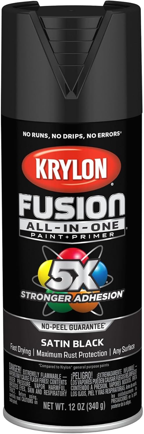 Krylon Fusion All-In-One Adhesive Spray Paint for Indoor/Outdoor Use, 12 oz,