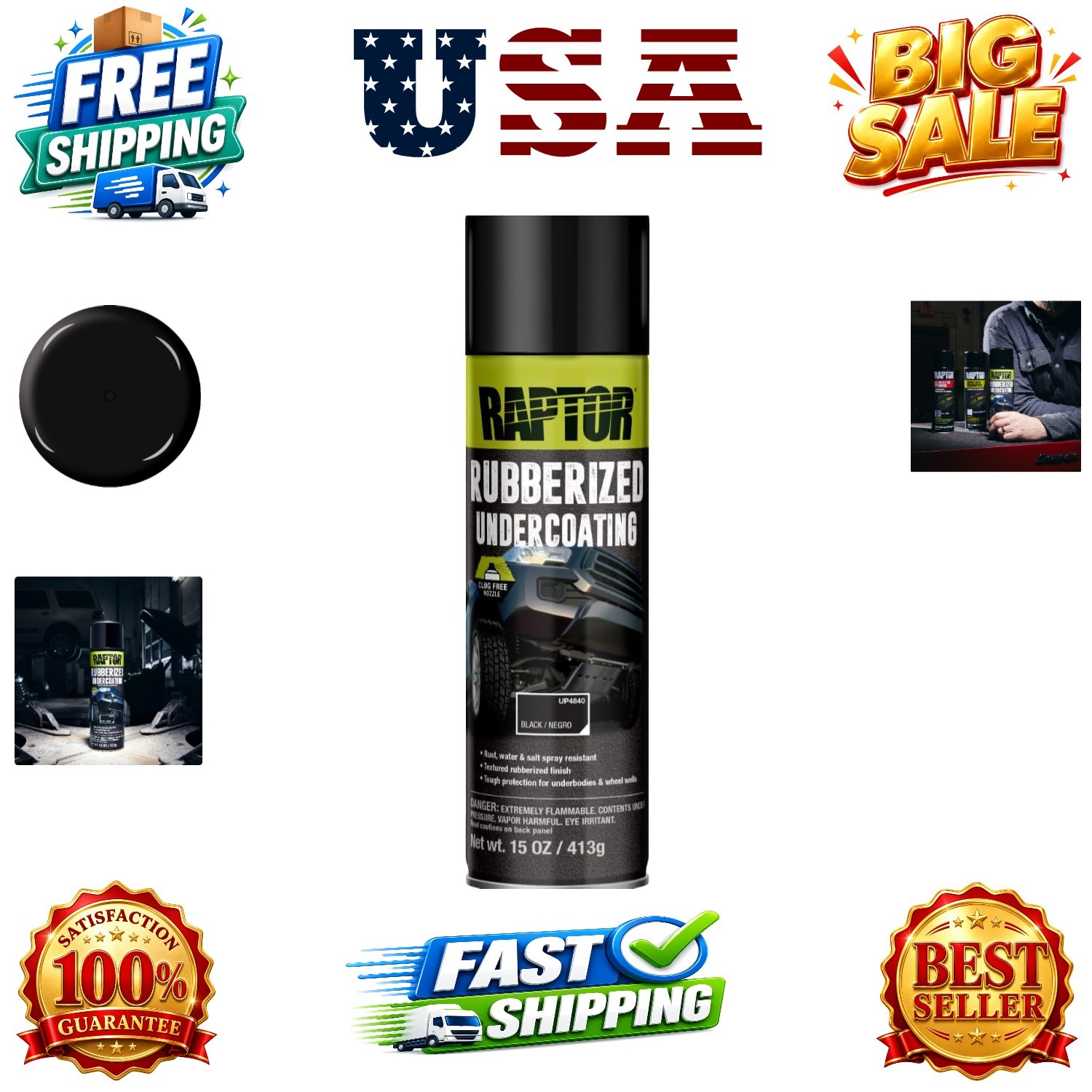 Rubberized Undercoating, Professional Grade Automotive Spray Paint, Extra Dur…