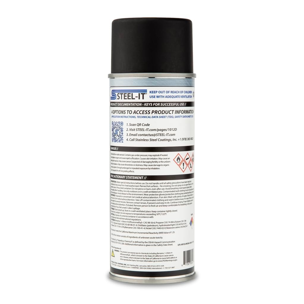 Industrial Polyurethane Paint Coating, Weldable, Easy Apply, Black – 1 Pack