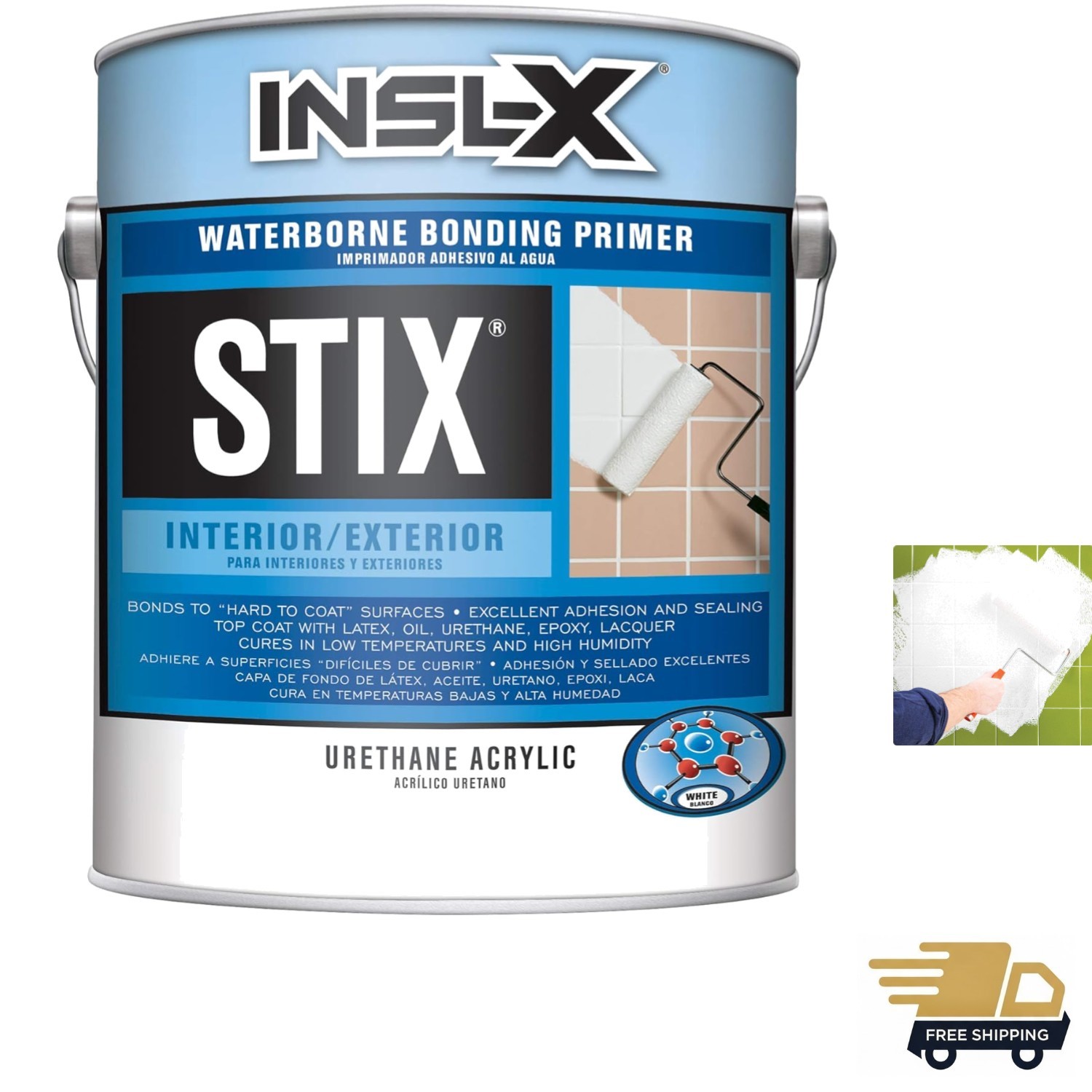01 Stix Acrylic Waterborne Bonding Primer, 1 Gallon, White