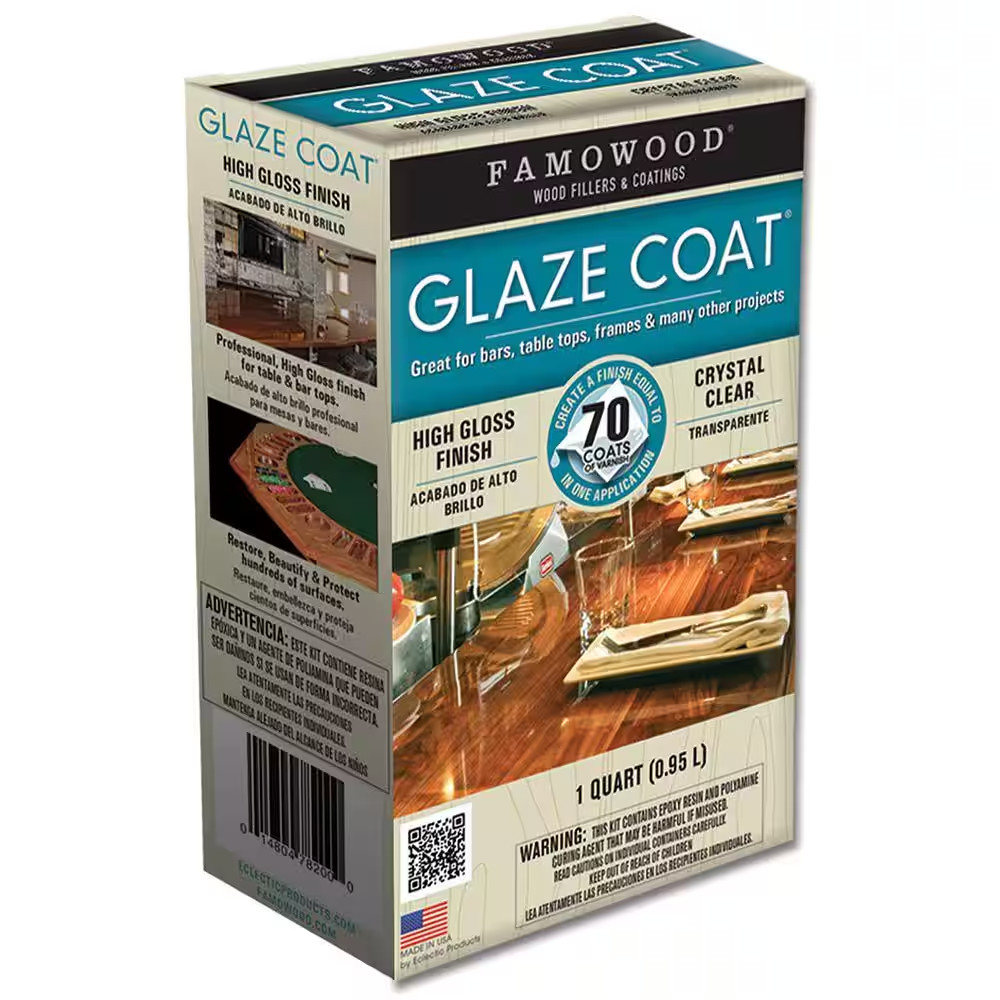 1 Qt. Clear Glaze Coat Epoxy Kit (4-Pack)