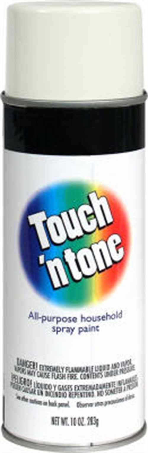 Rust-Oleum Touch n Tone Gloss White Spray Paint 10 oz. (Pack of 6)