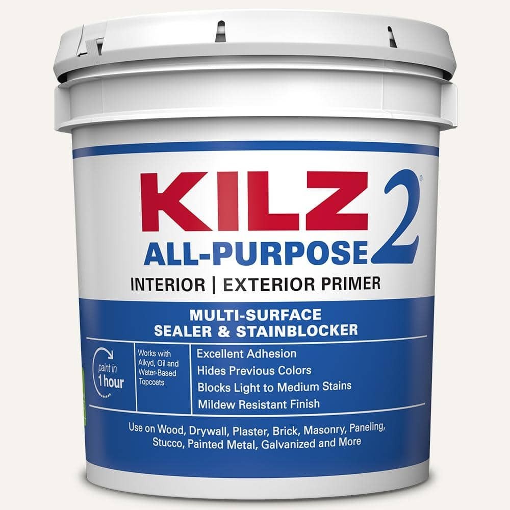 2 Gal. Primer & Sealer White Interior/Exterior Multi-Surface KILZ 2 ALL PURPOSE