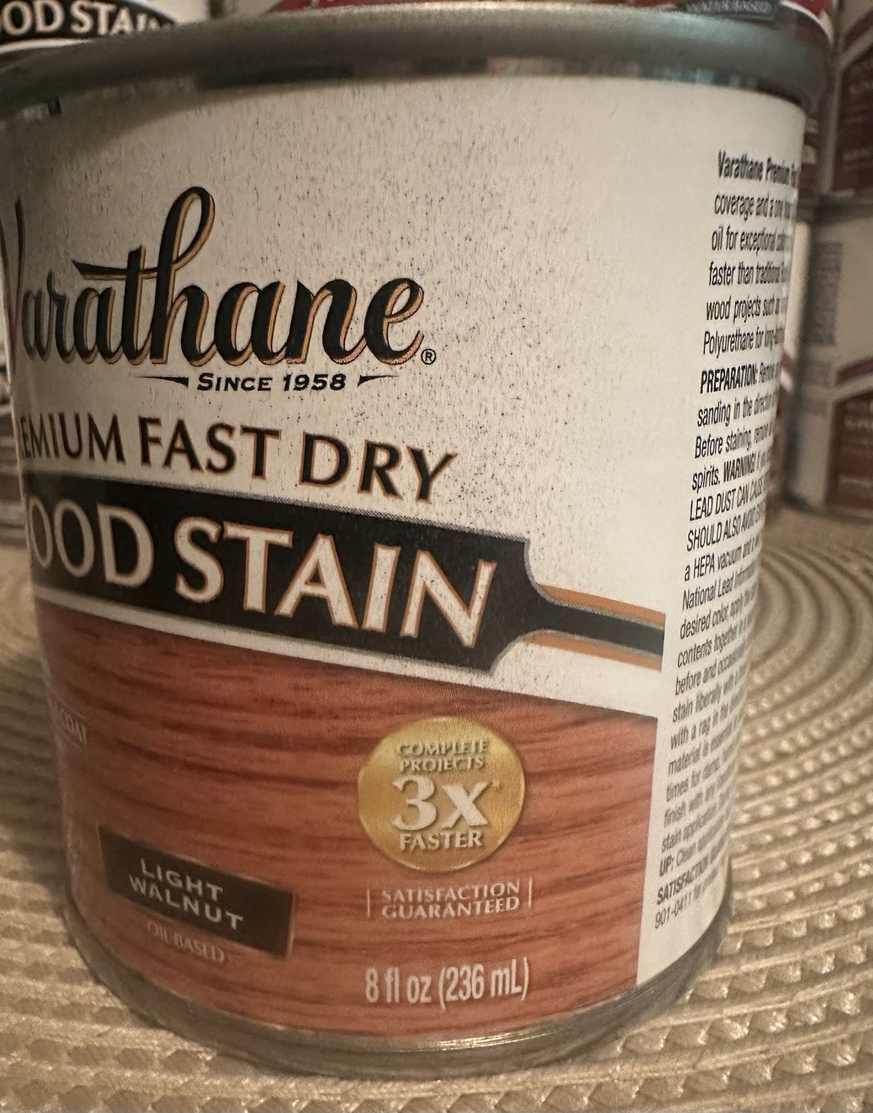 Varathane Fast Drying Oil-Based Wood Stain Light Walnut 8 fl oz