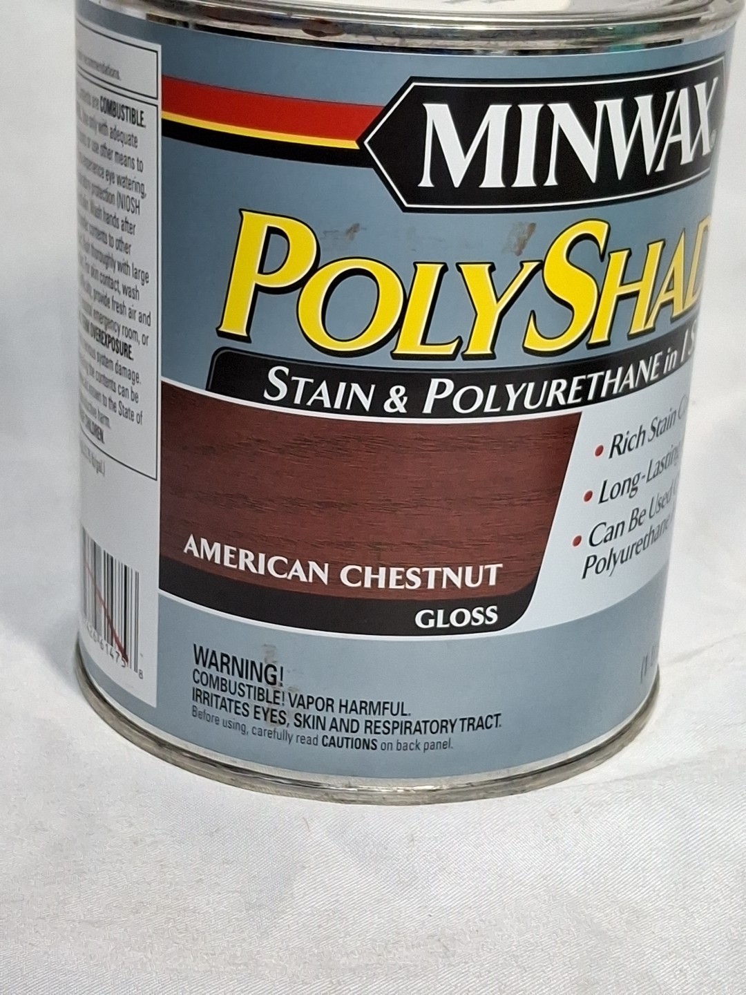 Minwax PolyShades Stain & Polyurethane AMERICAN CHESTNUT Gloss, 1 Quart