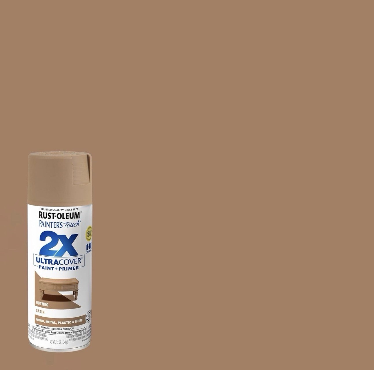 Rust-Oleum Painter’s Touch 2X Spray Paint – Satin Nutmeg (6-Pack)