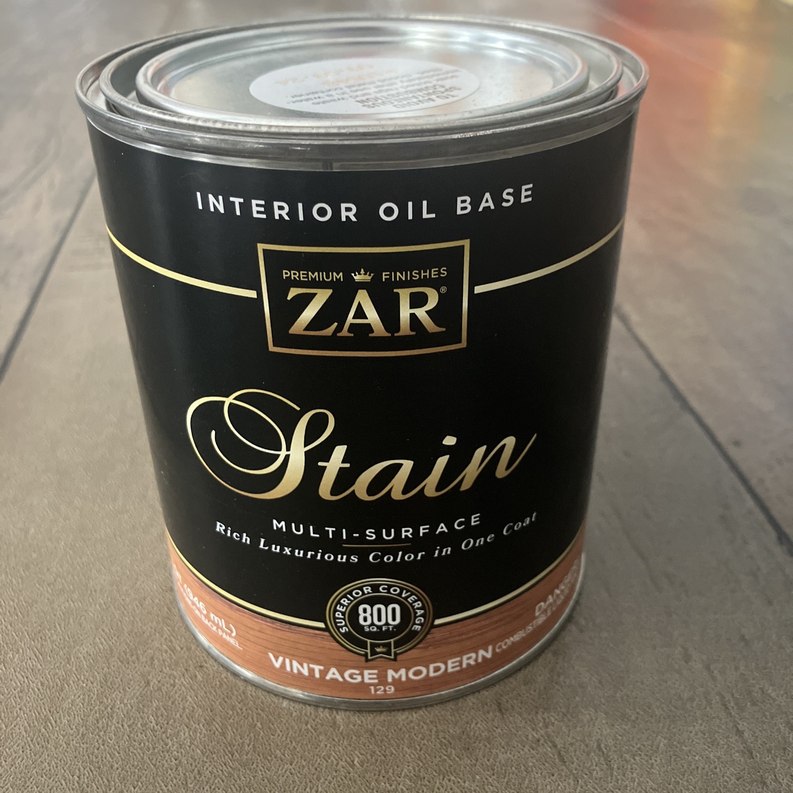 ZAR Multi Surface Interior Oil Base Vintage Modern Wood Stain 1 Quart NOS