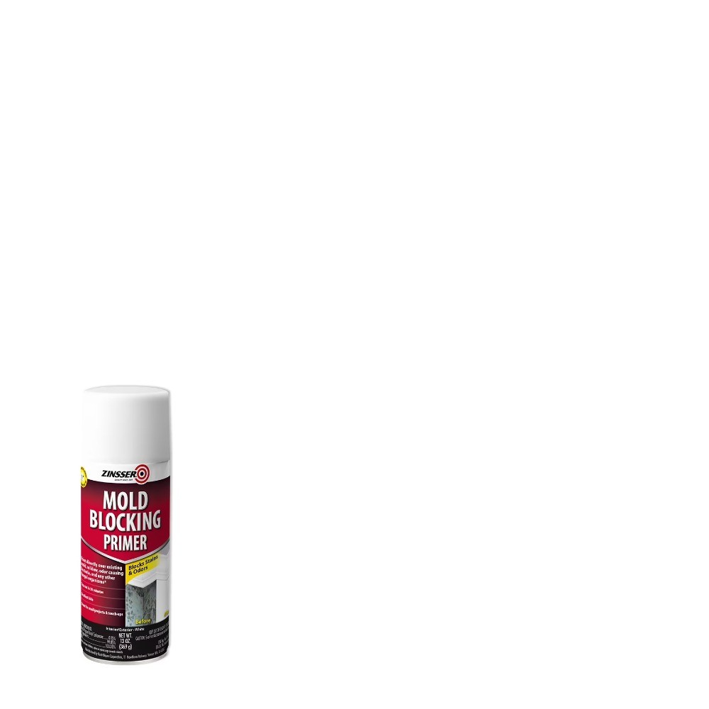 White, Zinsser Mold Blocking Primer Spray-287512, 13 oz