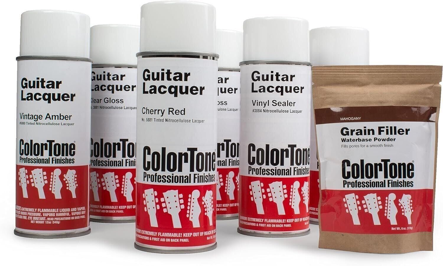 ColorTone Aerosol Finishing Set for Cherry Sunburst, For Mahogany