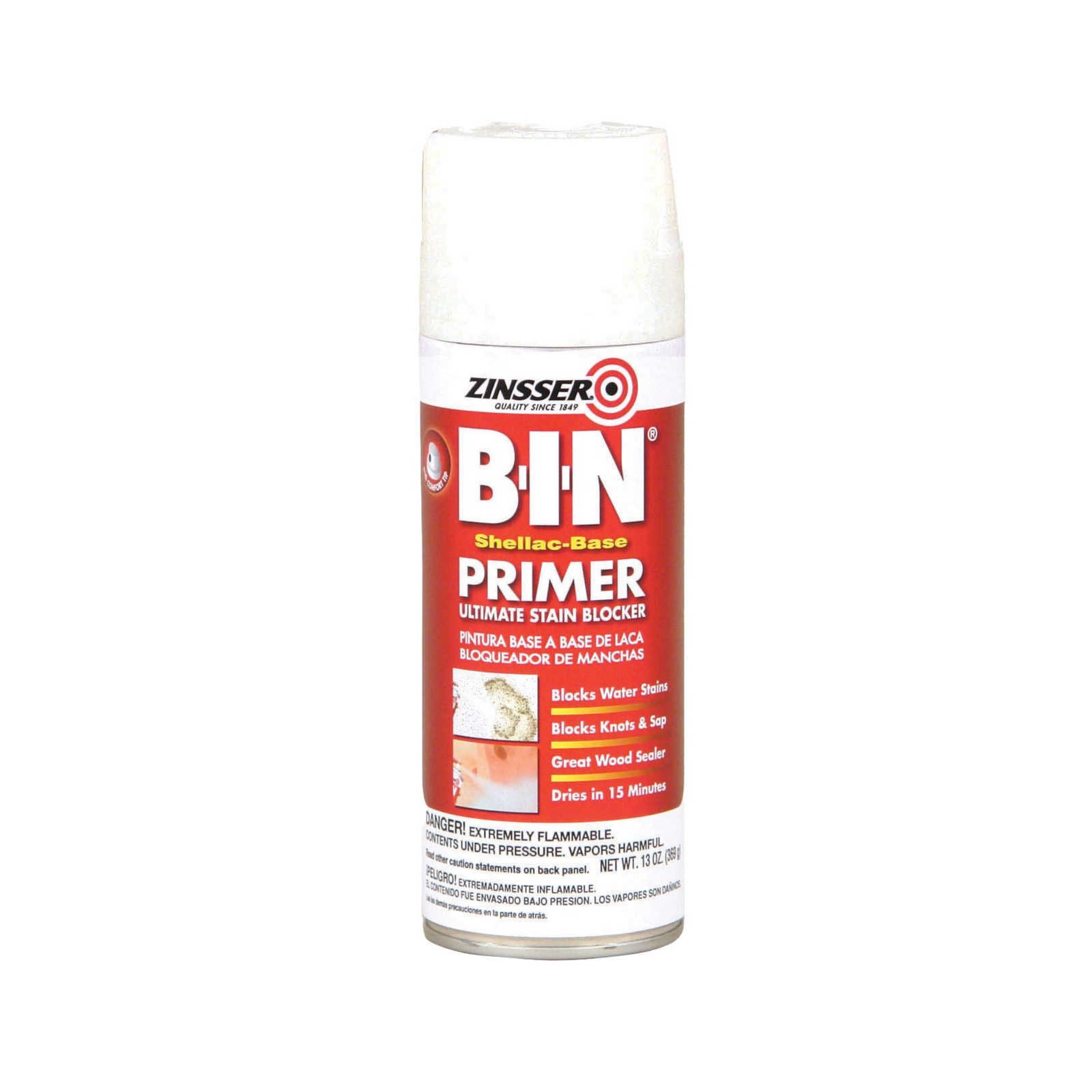 Zinsser, B-I-N Shellac-Base Primer, Aerosol 13 oz- 01008