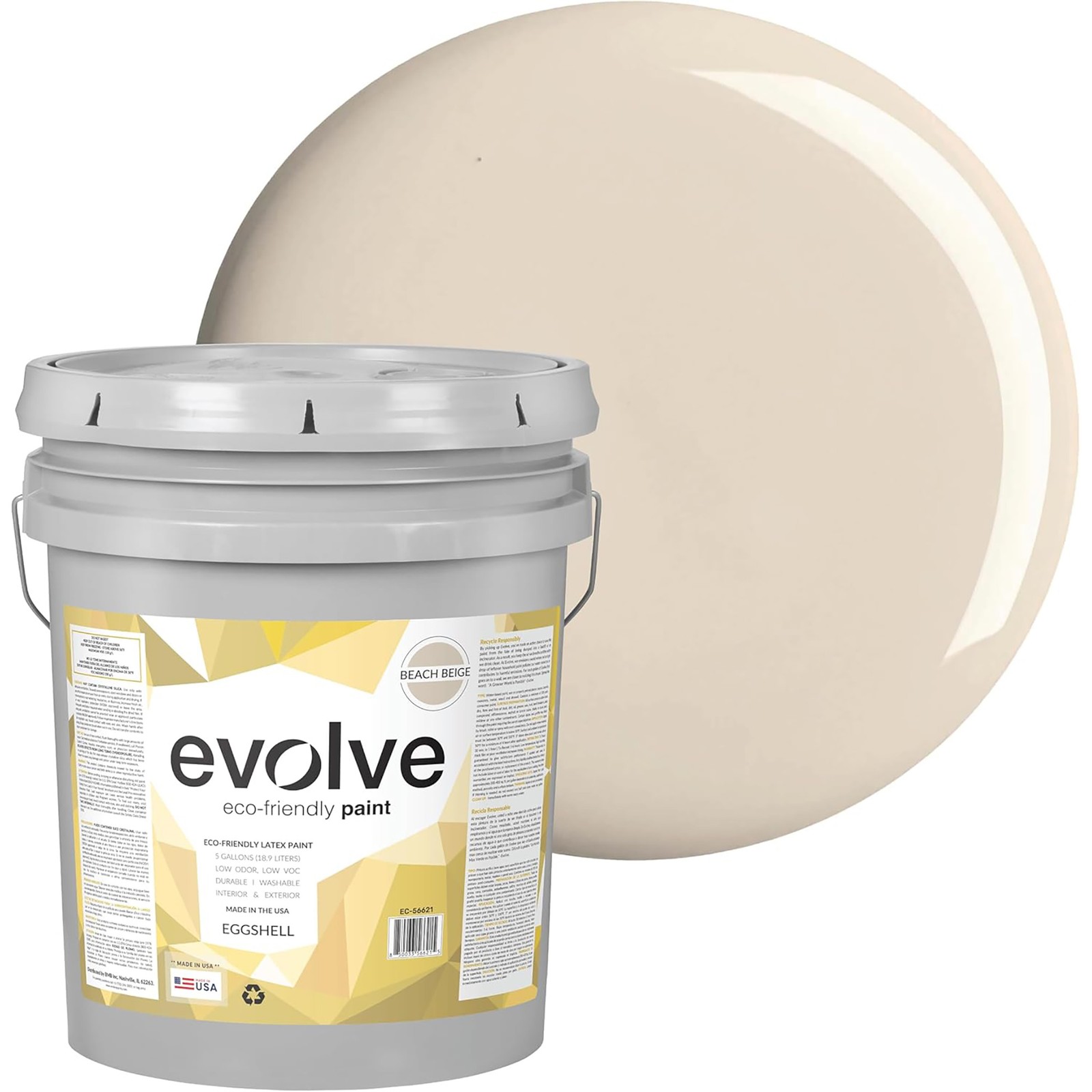Evolve Paint & Primer: Interior & Exterior surfaces Beach Beige 5gal