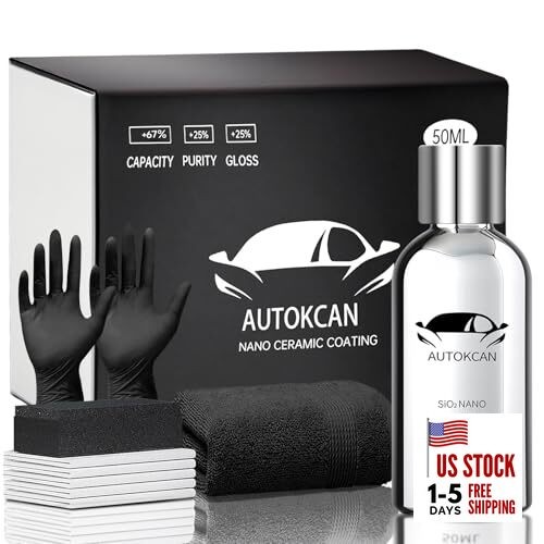 Nano Ceramic Coating for Cars, 10H High Gloss 50ML Anti-Scratch SiO2 Ceramic