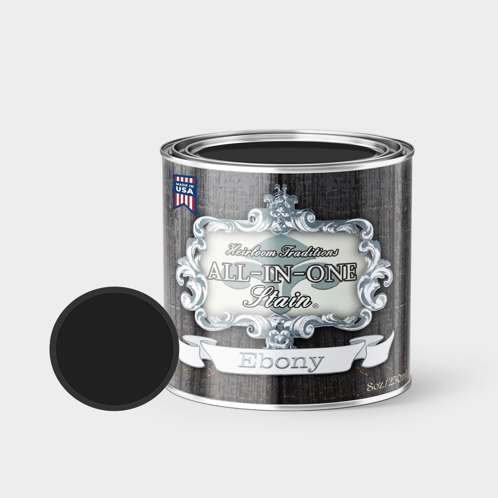 ALL-IN-ONE Gel Stain by Heirloom Traditions – Ebony – 8oz