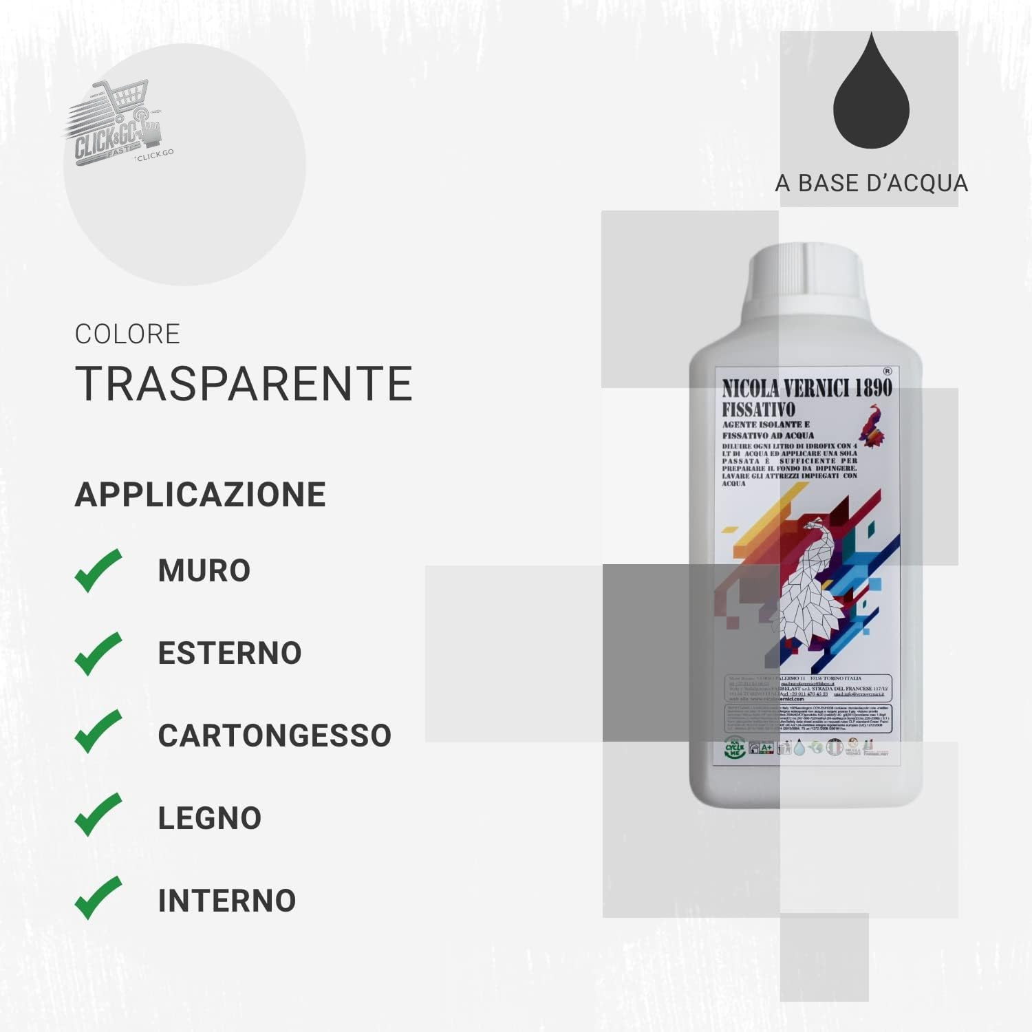 Hydrofix Fixative Acrylic Consolidating Transparent Wall Wall Exterior Paint