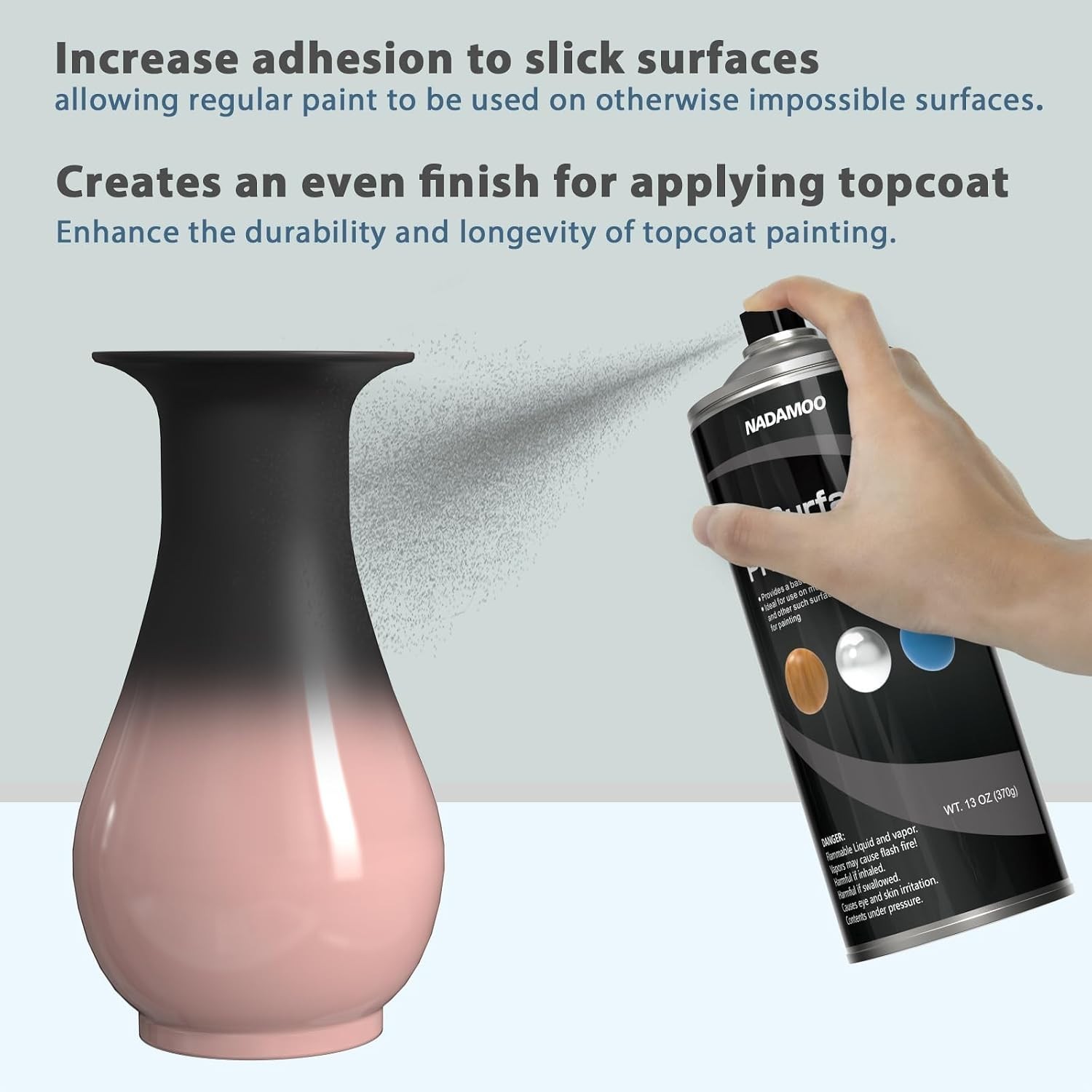 All Surface Primer Spray, One-Part Epoxy Primer Matte Black, 1 Can, Enhance A…