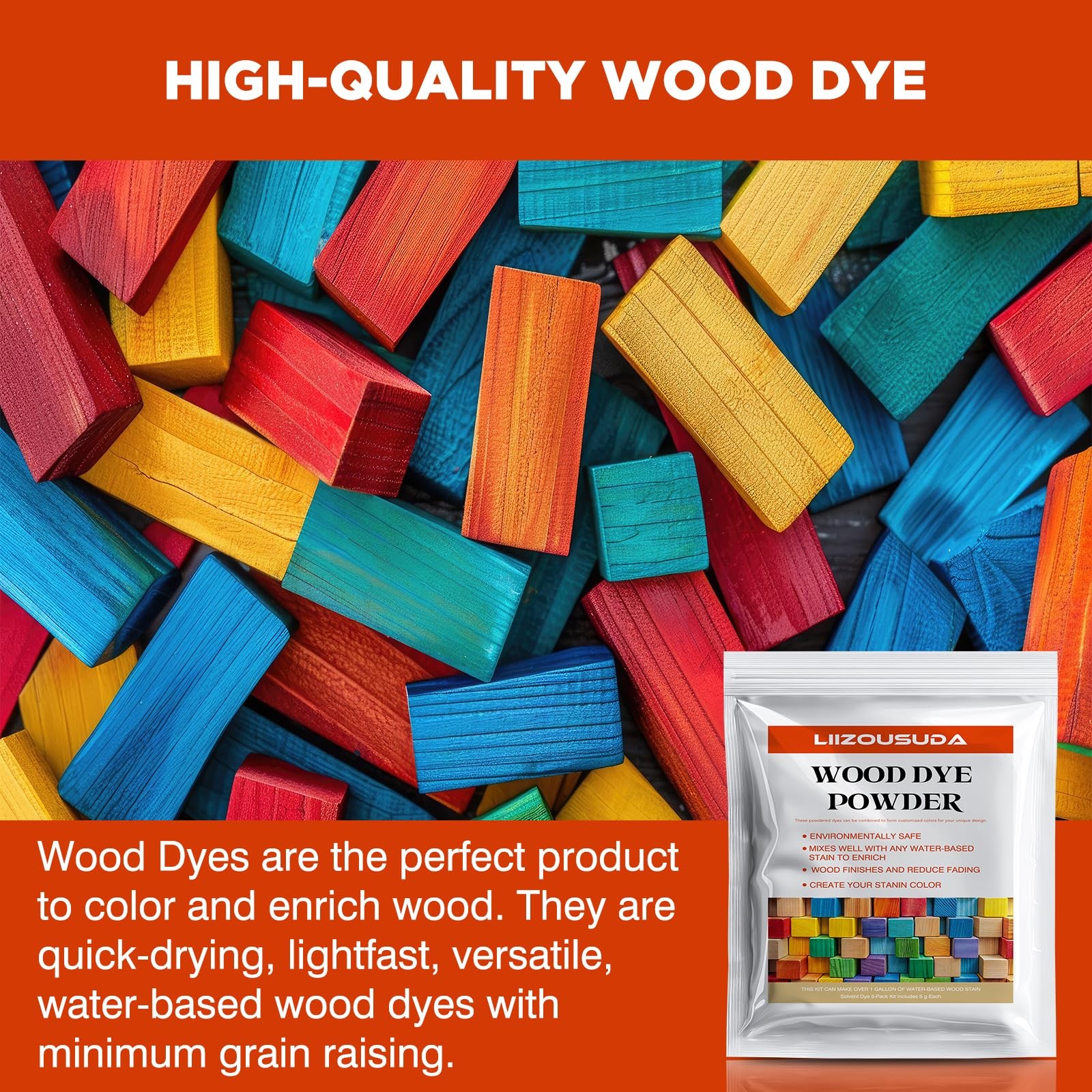 Wood Stain Powdered Solvent – Wood Dye – Indoor and Outdoor Furniture and Mor…