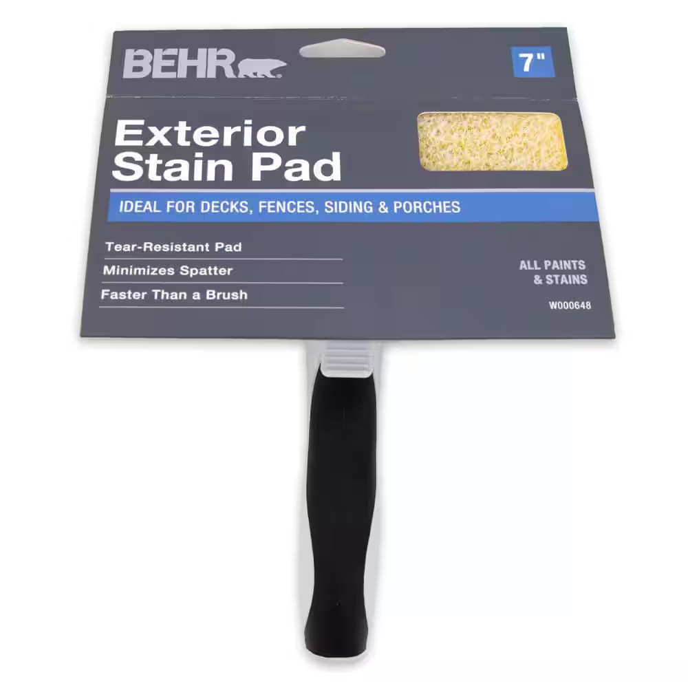 7 In. Exterior Stain Pad Applicator – Deck, Fence & Wood Staining Tool