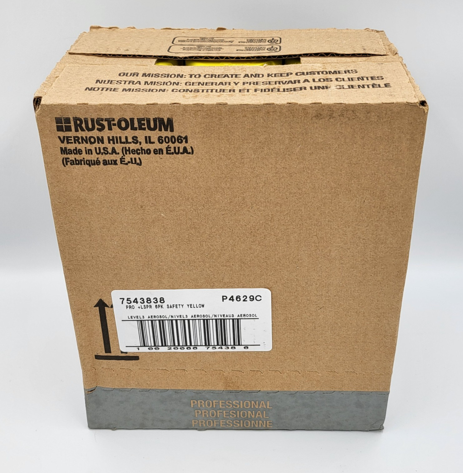 Rust-Oleum 7543838 6 PACK Enamel Spray Paint 15 oz GLOSS SAFETY YELLOW 6Pk