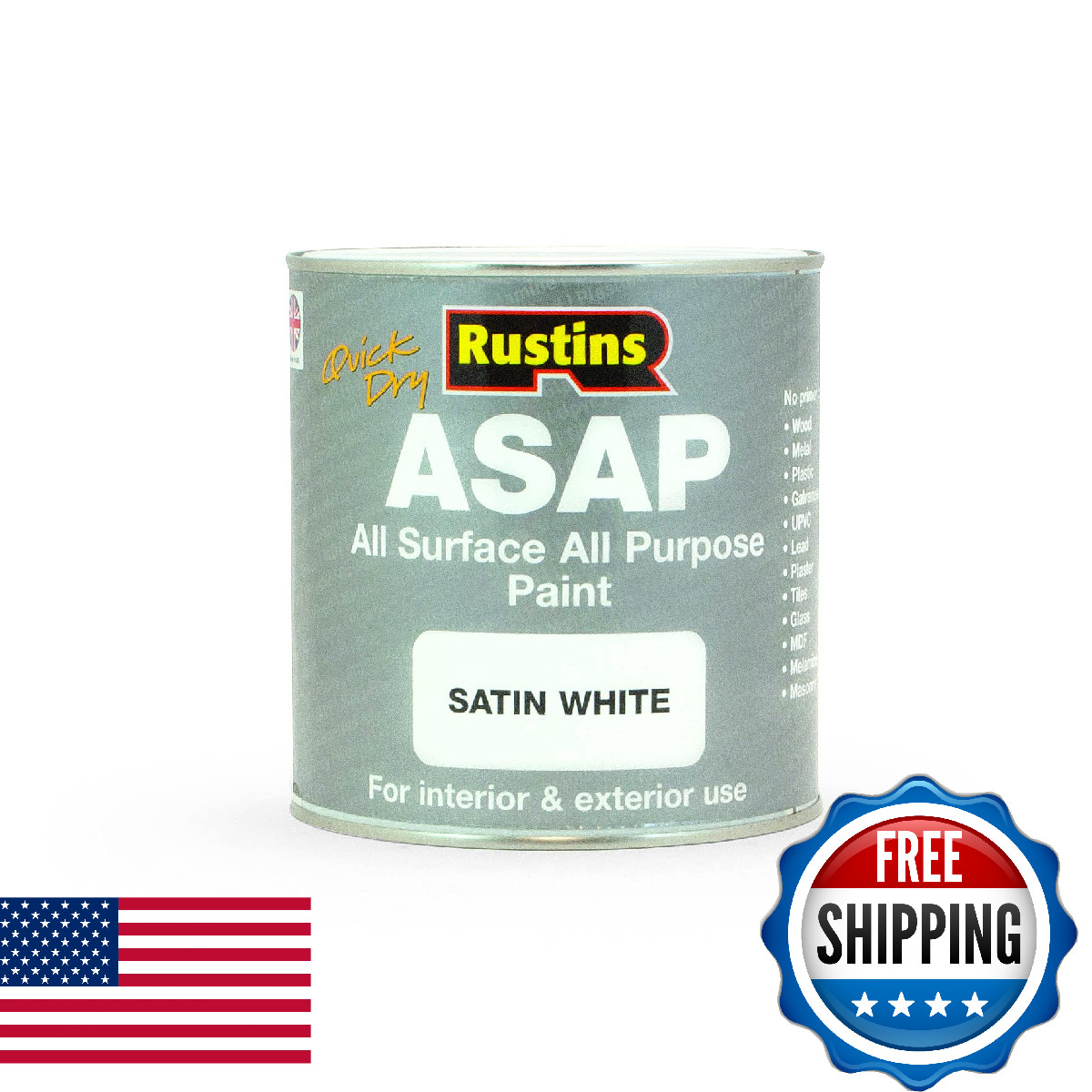 Rustins All Surface All Purpose Paint White 1L