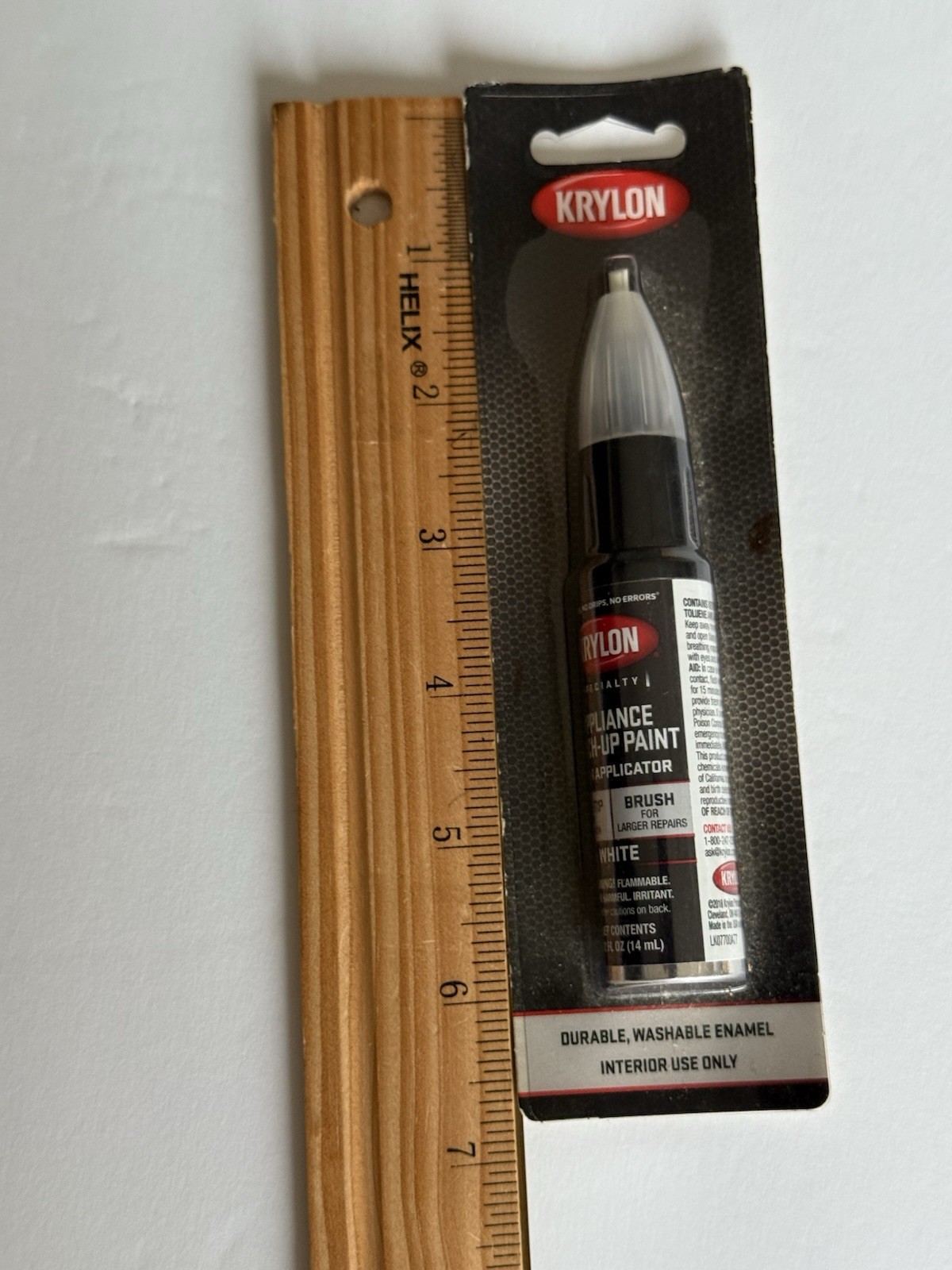 Precision TIP AND Brush on Gloss Enamel White Appliance Touch-Up Paint