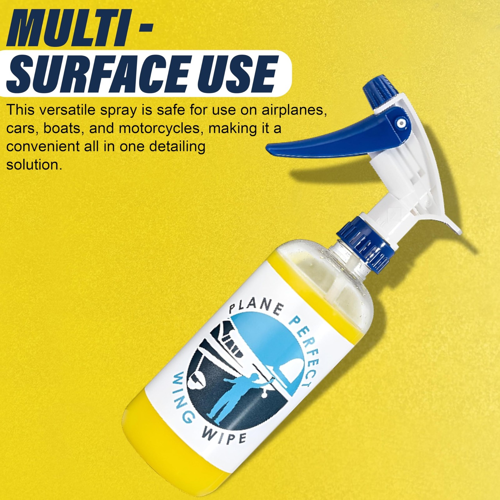 Plane Perfect Wing Wipe Quick Detail Spray Sealant – Hydrophobic Aviation Gra…