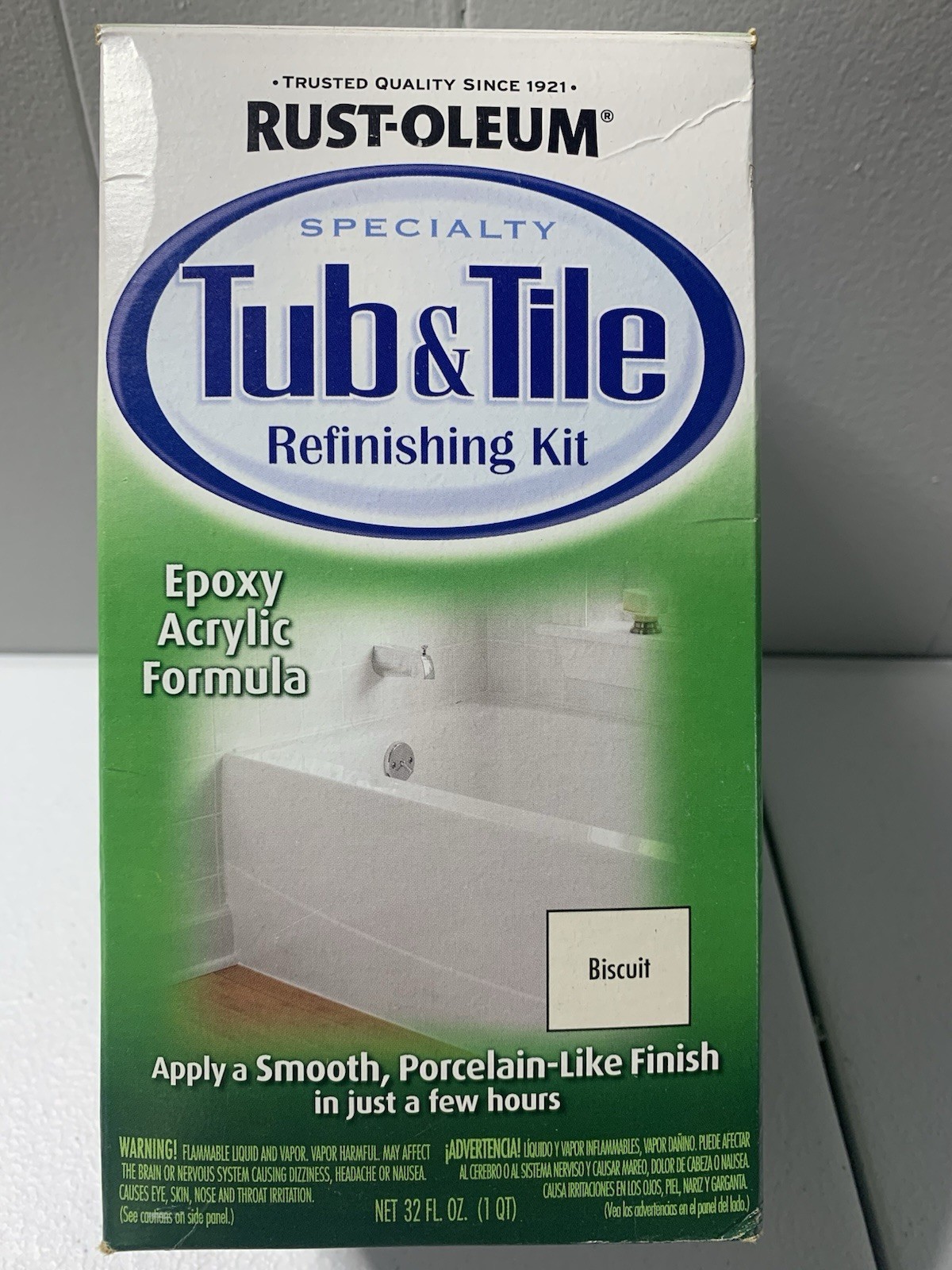 RustOleum 1 Qt Tub and Tile Refinishing 2-Part Kit Biscuit