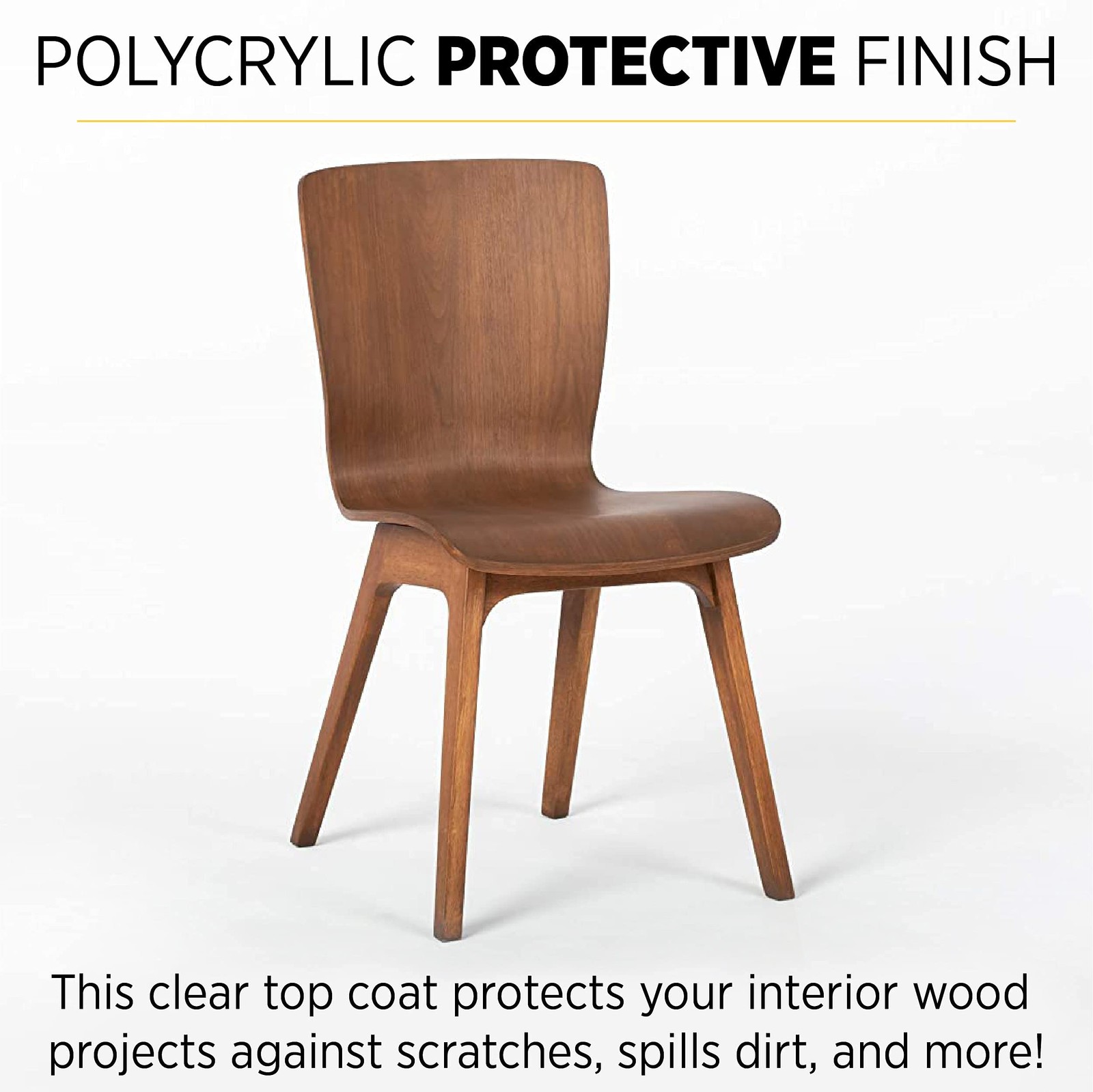 Minwax Polycrylic Protective Finish, Clear Gloss, Clear, 1/2 Pint, 244444444
