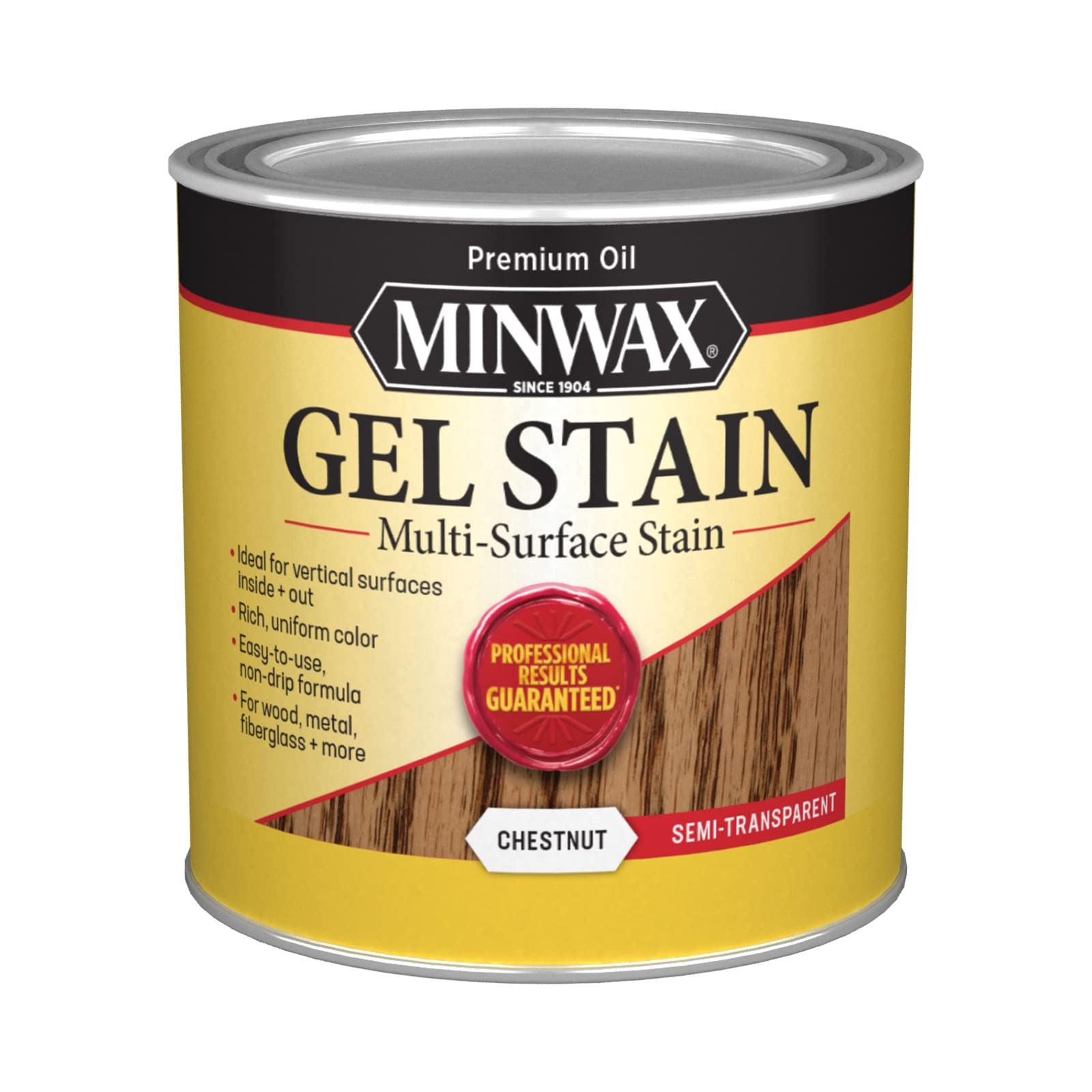 Minwax Gel Stain Chestnut 2 Pint Non Drip Wood Stain for Furniture and DIY