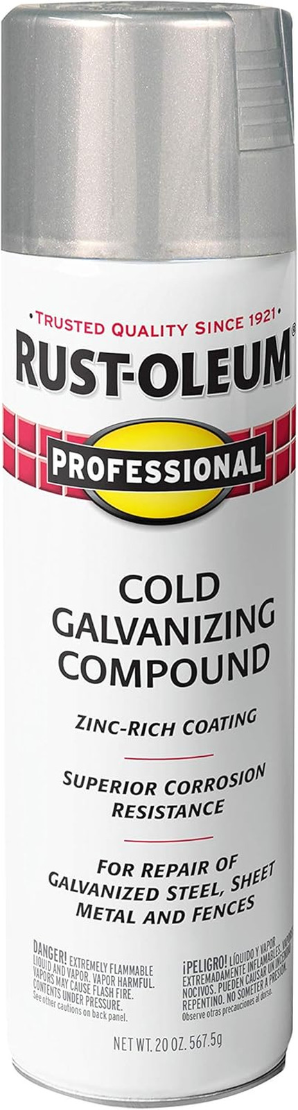 7585838 Cold Gray Professional Galvanizing Compound Spray, 20 Oz