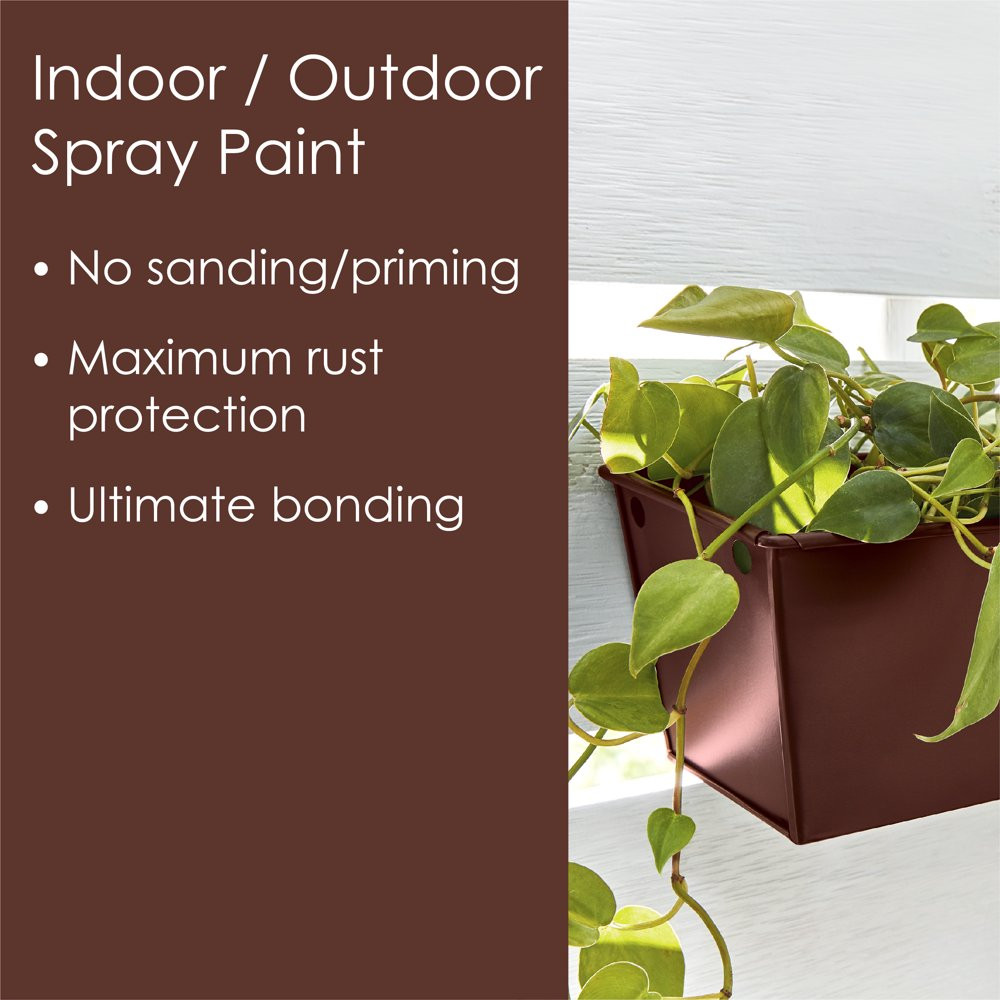 All Surfaces Rust Protection Gloss Espresso Spray Paint Without Sanding or Primi
