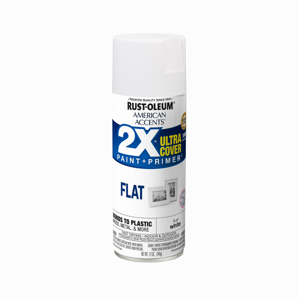 6 Pack White, Rust-Oleum American Accents 2X Ultra Cover Flat Spray Paint, 12oz