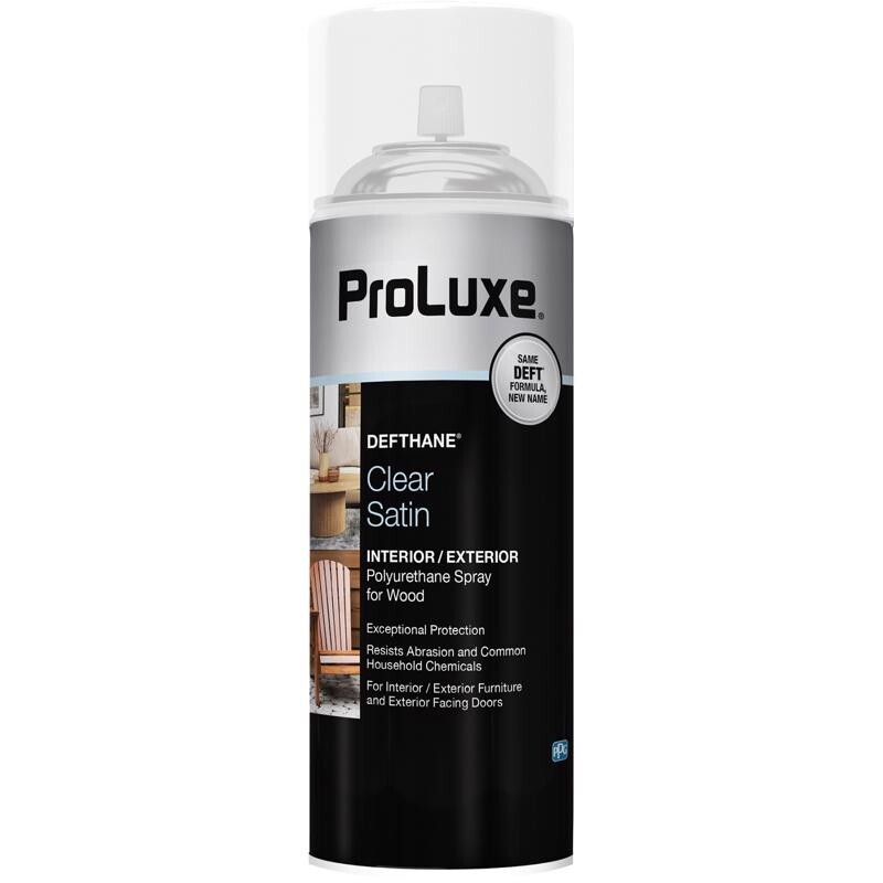 3~ Deft Proluxe Defthane Polyurethane Spray CLEAR SATIN 11.5oz Oil-Based PLX025S