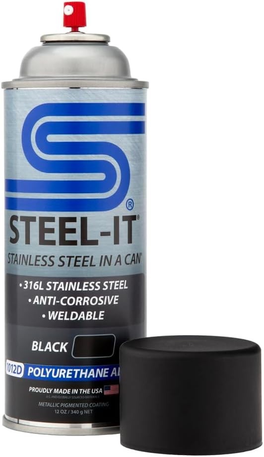 Black Polyurethane Industrial Paint Coating – 12 oz