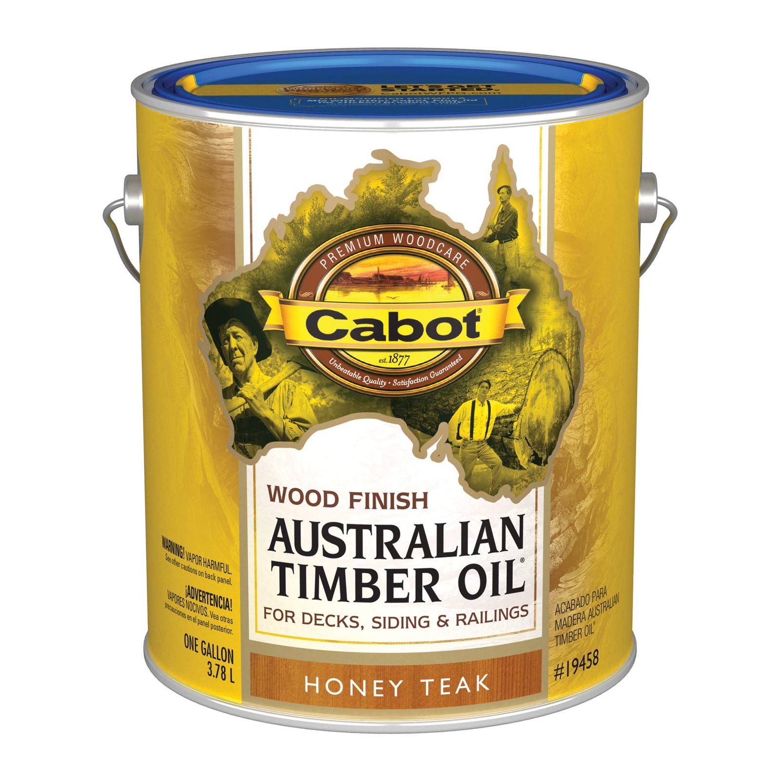 Cabot 140.0019458.007 Australian Timber Oil Water Reducible, Translucent, Honey