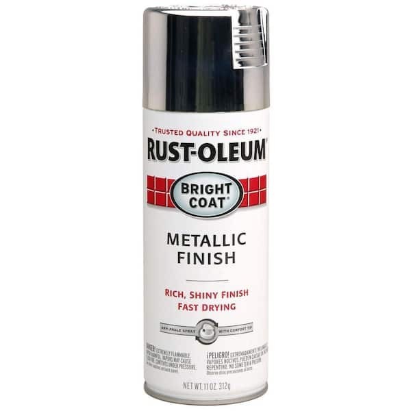 Bright Coat Metallic Chrome Spray Paint 11 oz Premium Shine Fast Coverage