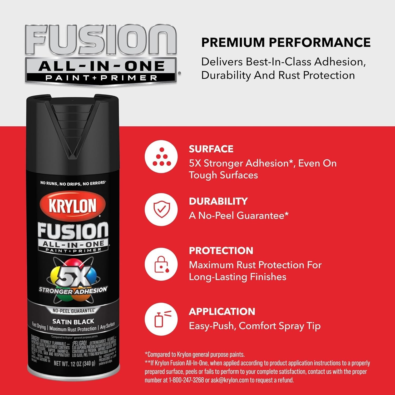 Fusion All-In-One Adhesive Spray Paint for Indoor/Outdoor Use, 12 oz, Terracotta