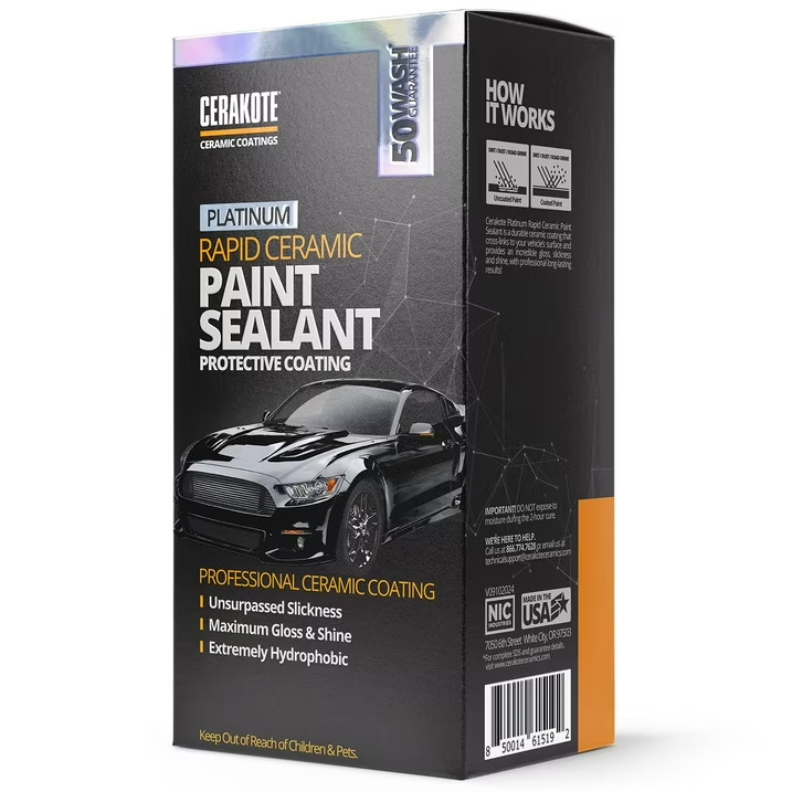 Cerakote Platinum Rapid Ceramic Paint Sealant Kit, High Gloss Protective Coating