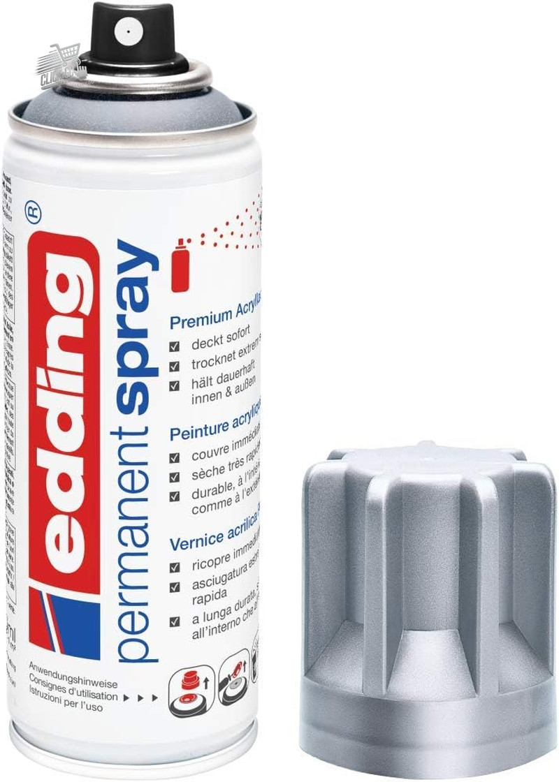 Acrylic Spray Paint Matte Silver 200ml Professional Metal Wood Glass Mur