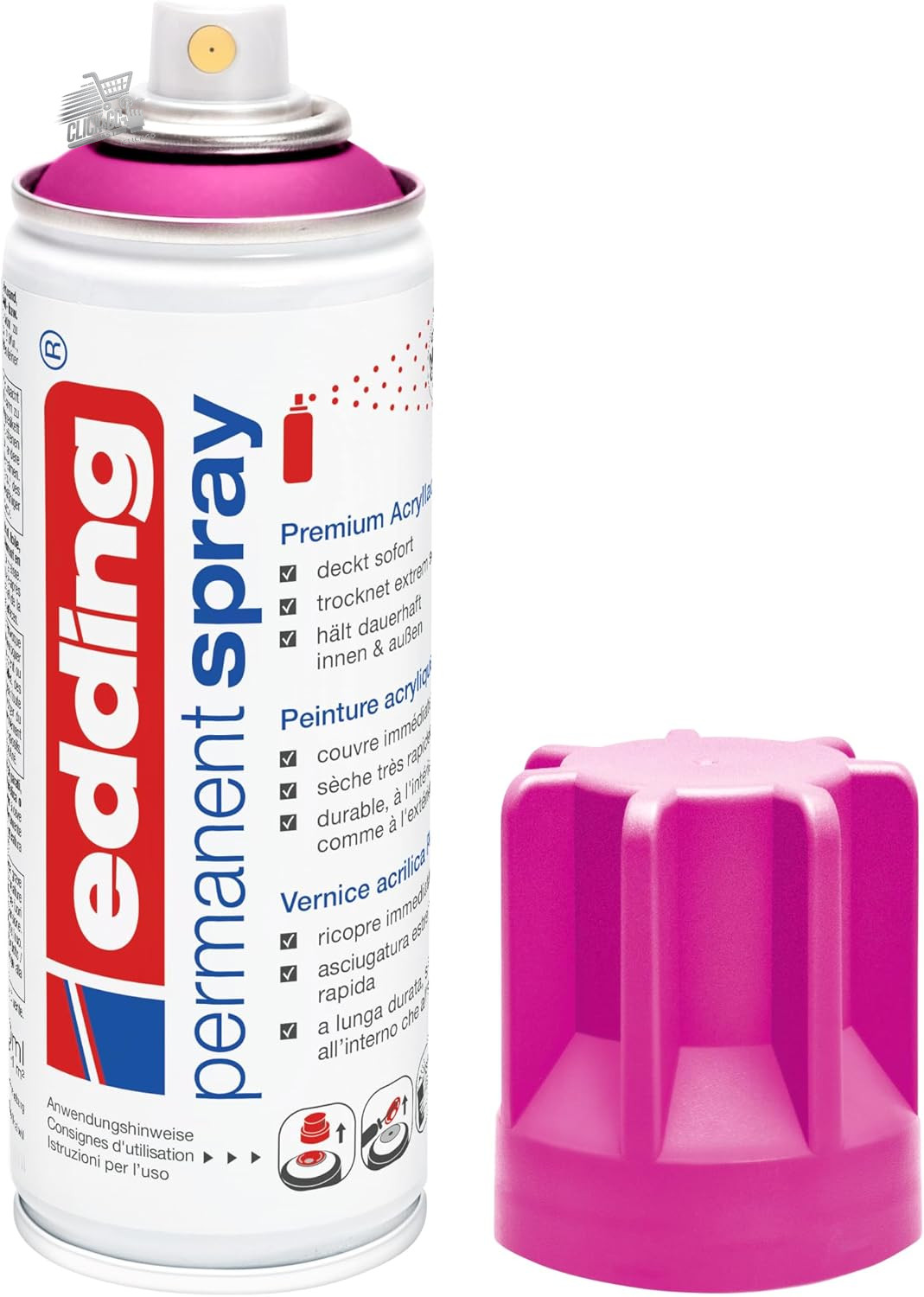 Matte Telemagenta Acrylic Spray Paint 200ml Metal Wood Glass Plastic Wall